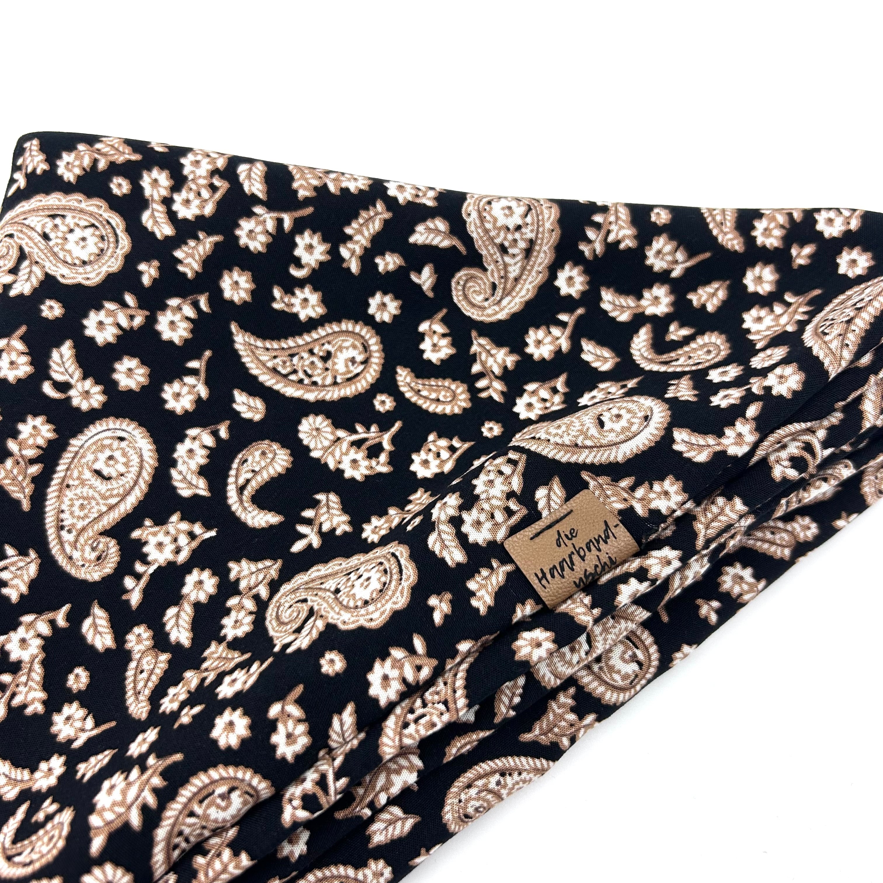 Bandana - Vintage Paisley Schwarz