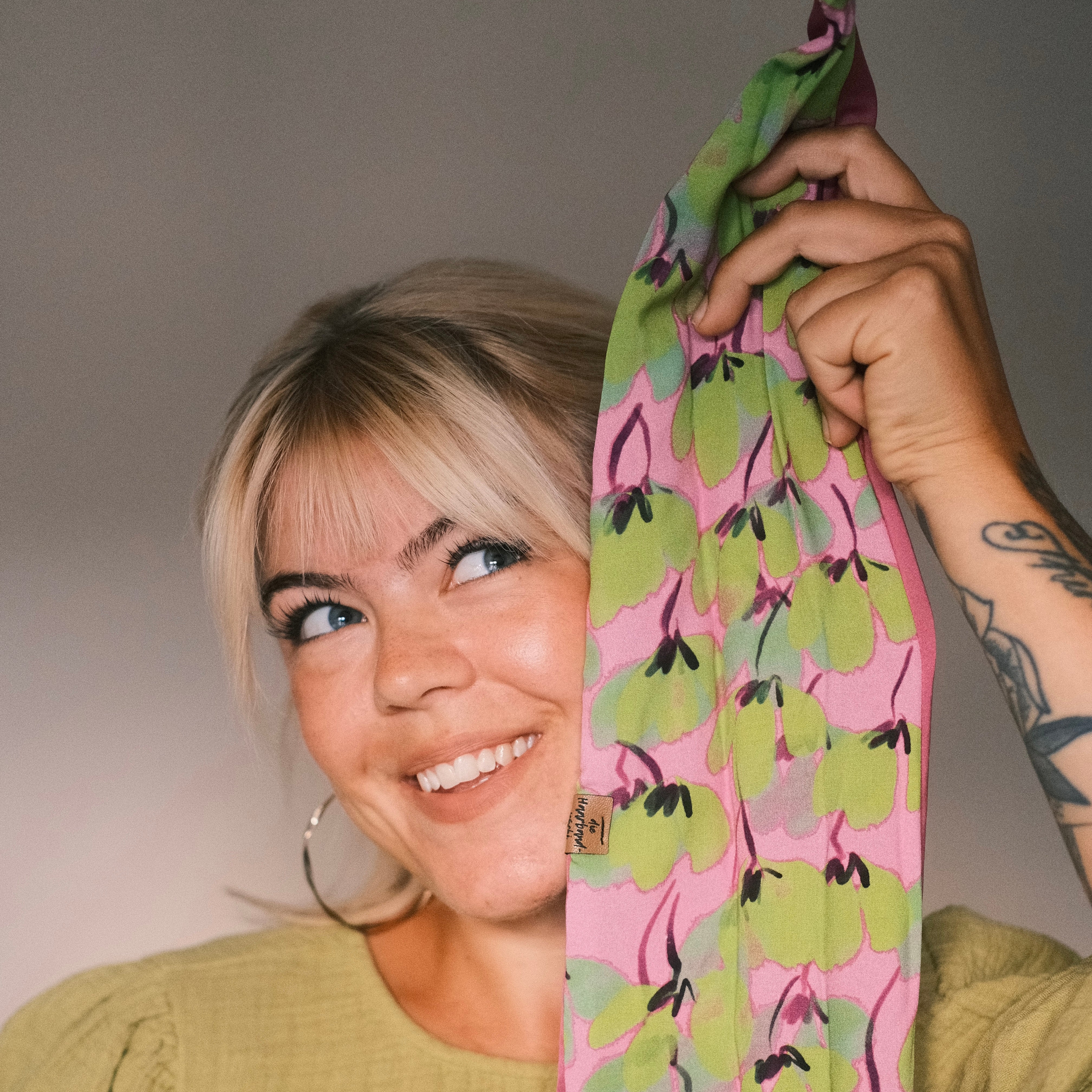 Drahthaarband 2 Seiten - Puderbeere/Kleeblatt