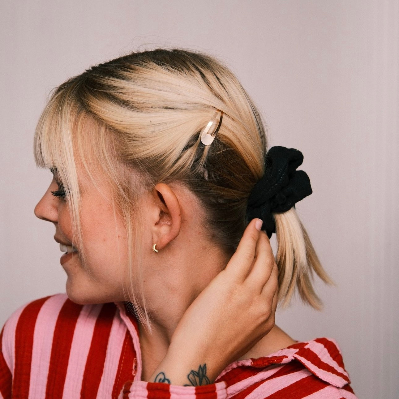 Scrunchie Glitzer schwarz