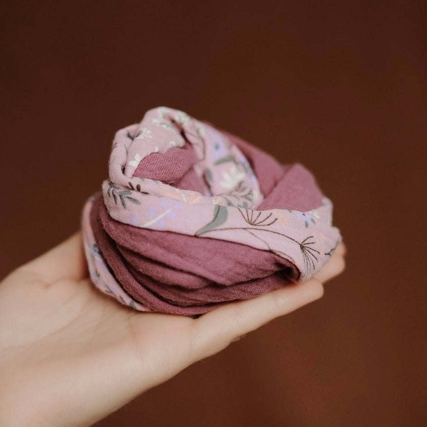 Drahthaarband breit Frühling rosa