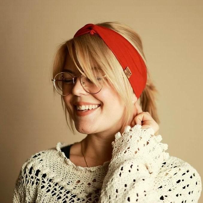Basic Haarband - Natur Rot