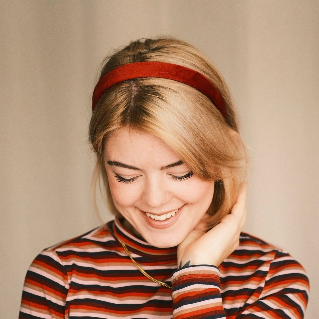 Anna - coralenrot Samt