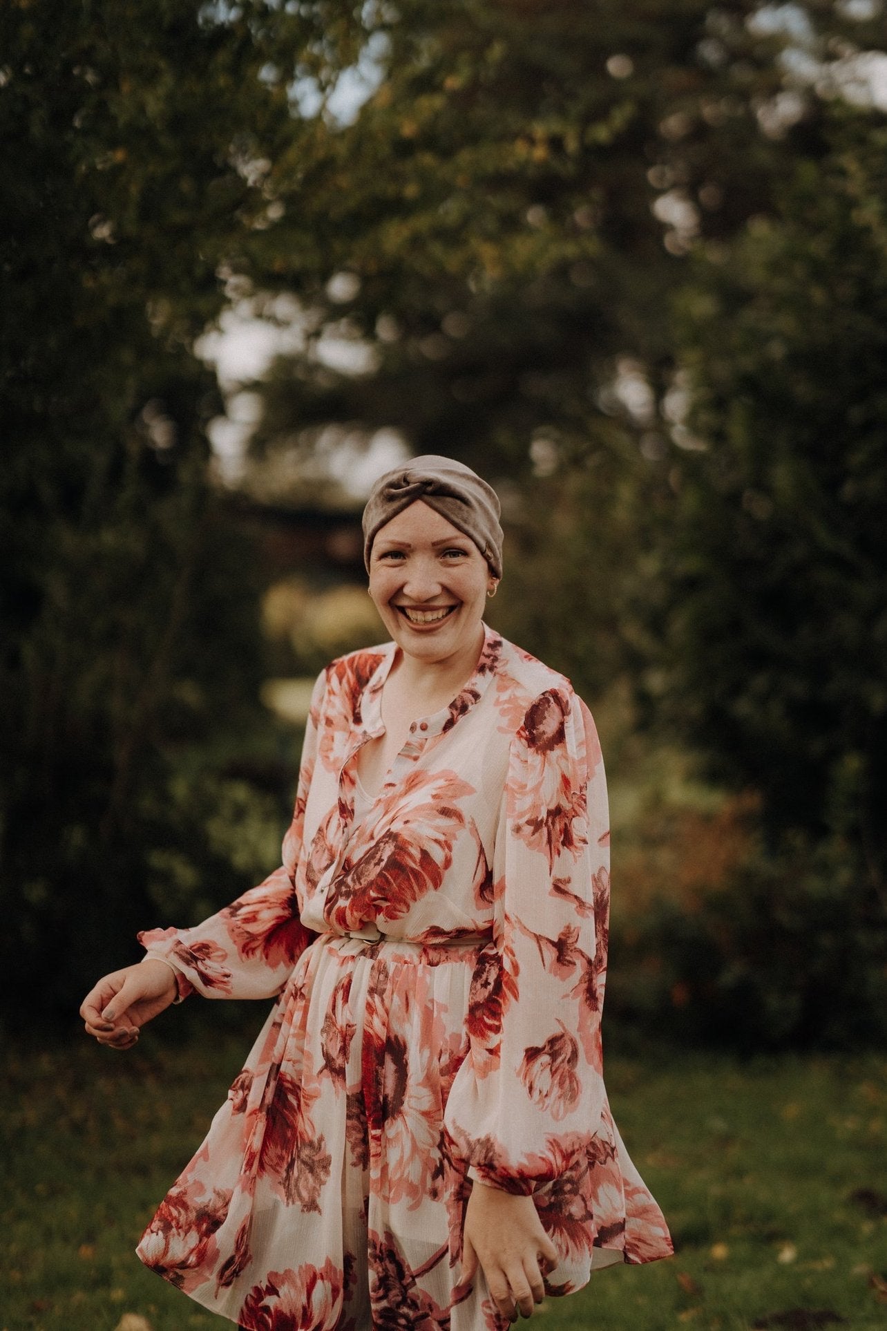 Haarband Basic Samt Graubraun