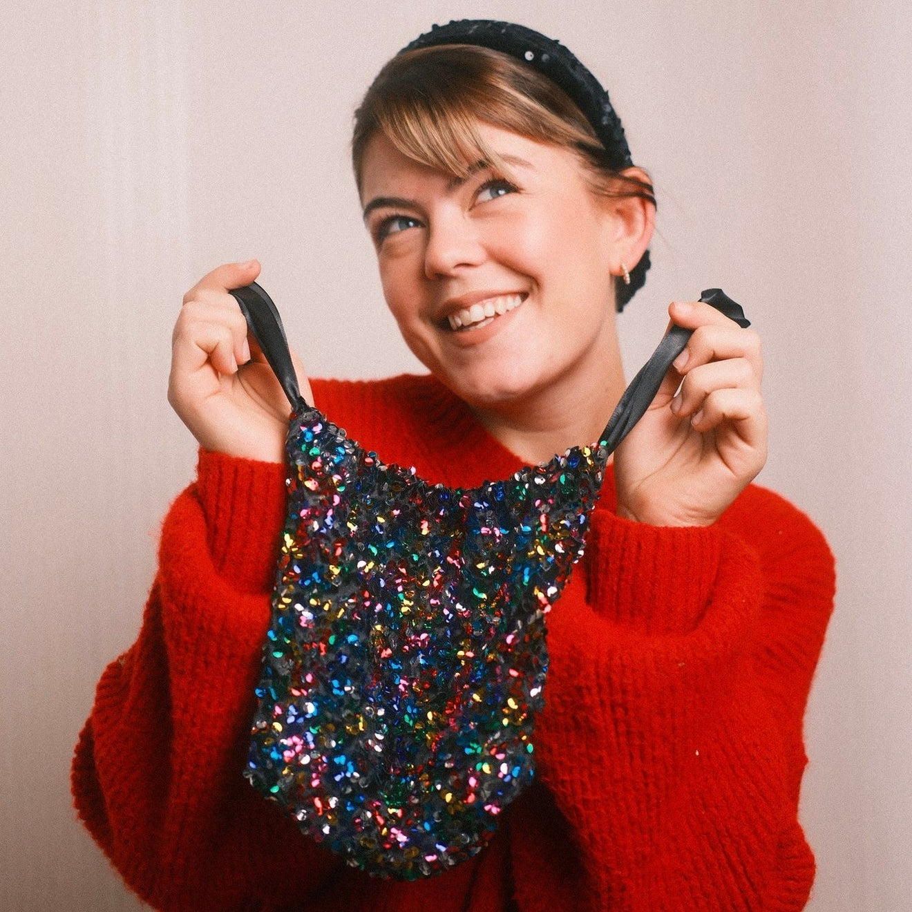 Pailletten Täschchen bunt