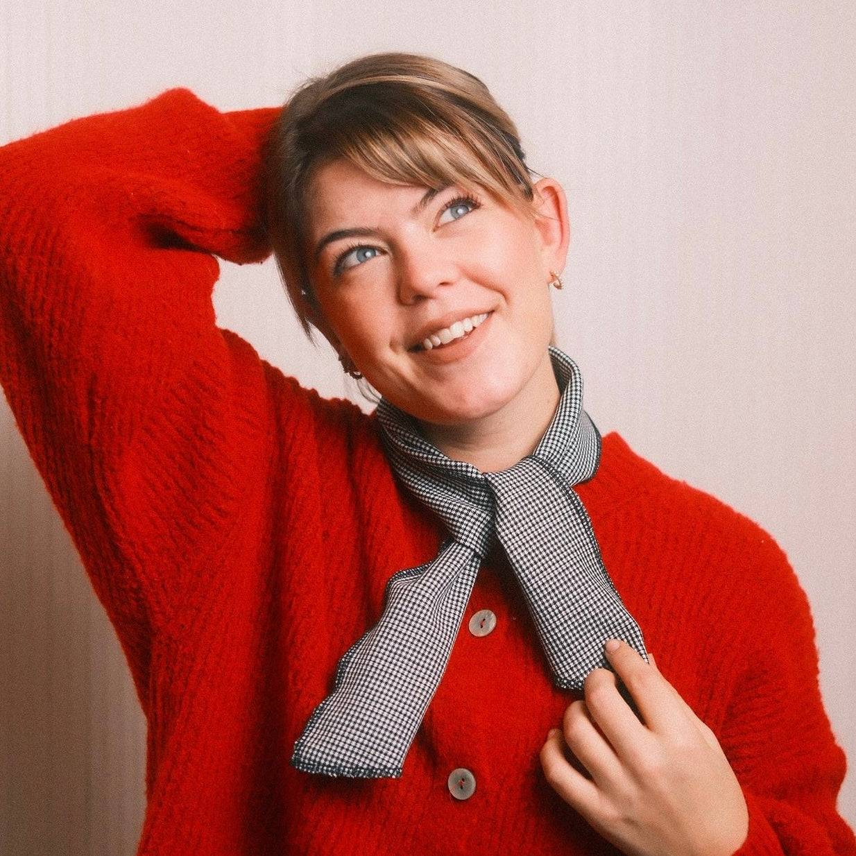 Mikro Schal - Geschenk kariert