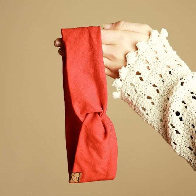 Basic Haarband - Natur Rot