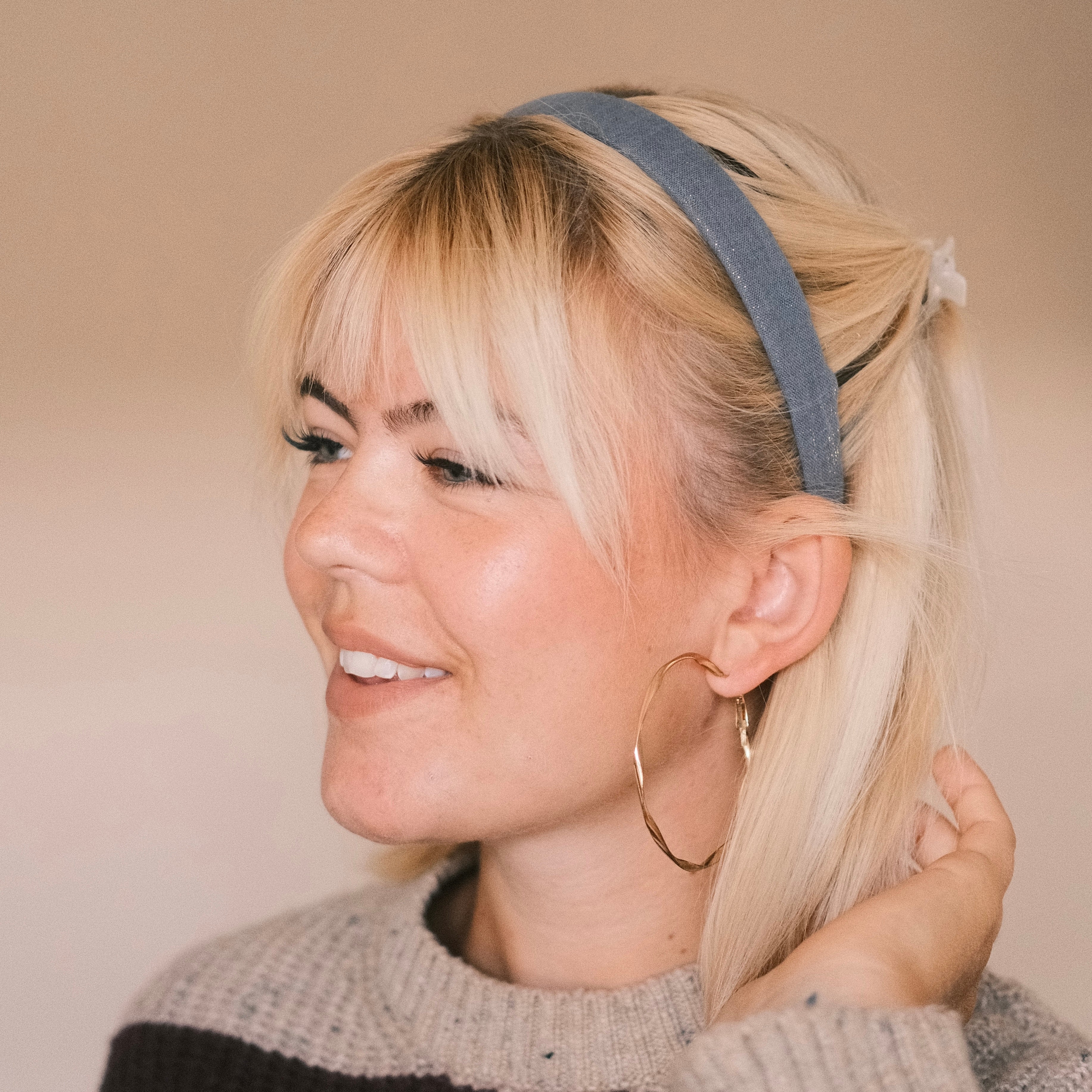 Anna - Glitzer Blaugrau