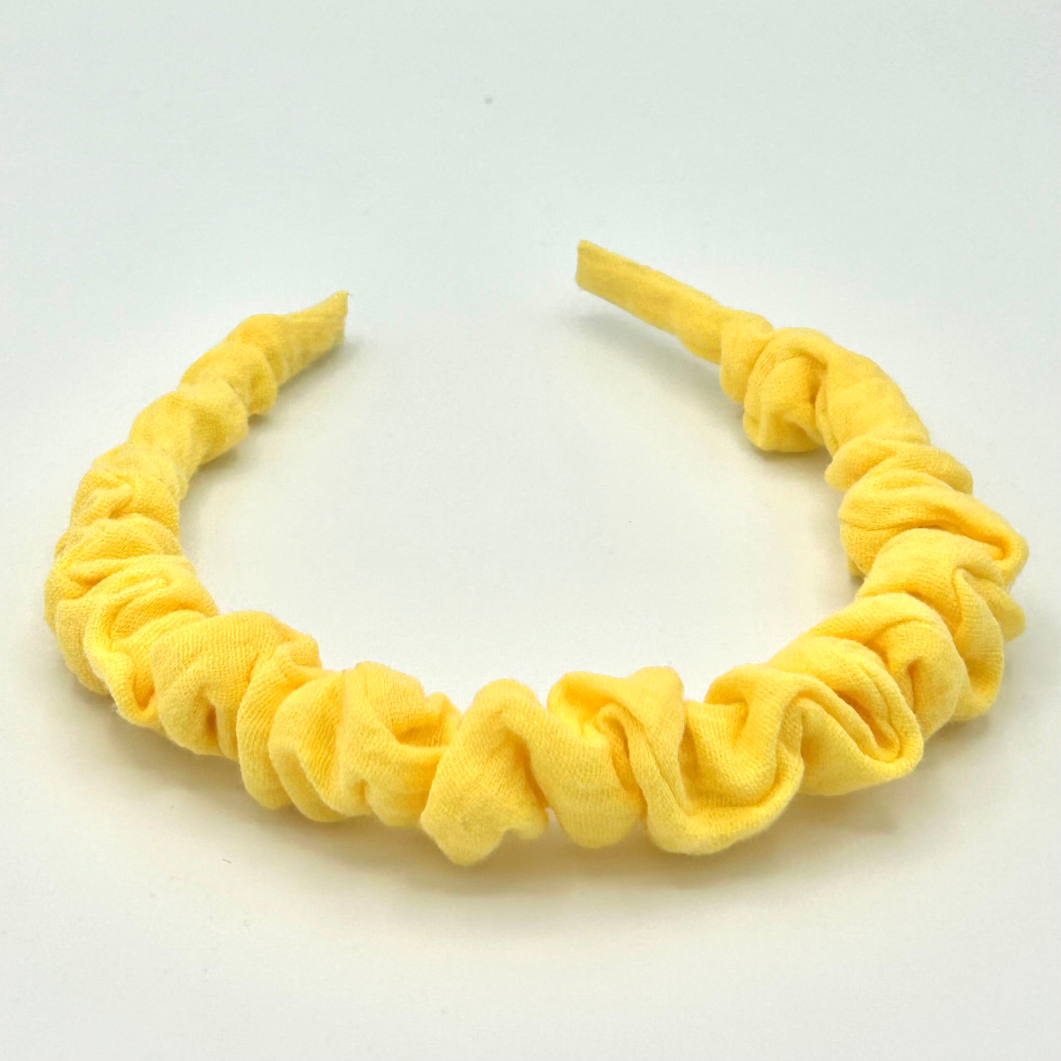 Hilde - Musselin butter yellow - Haarreif gerafft