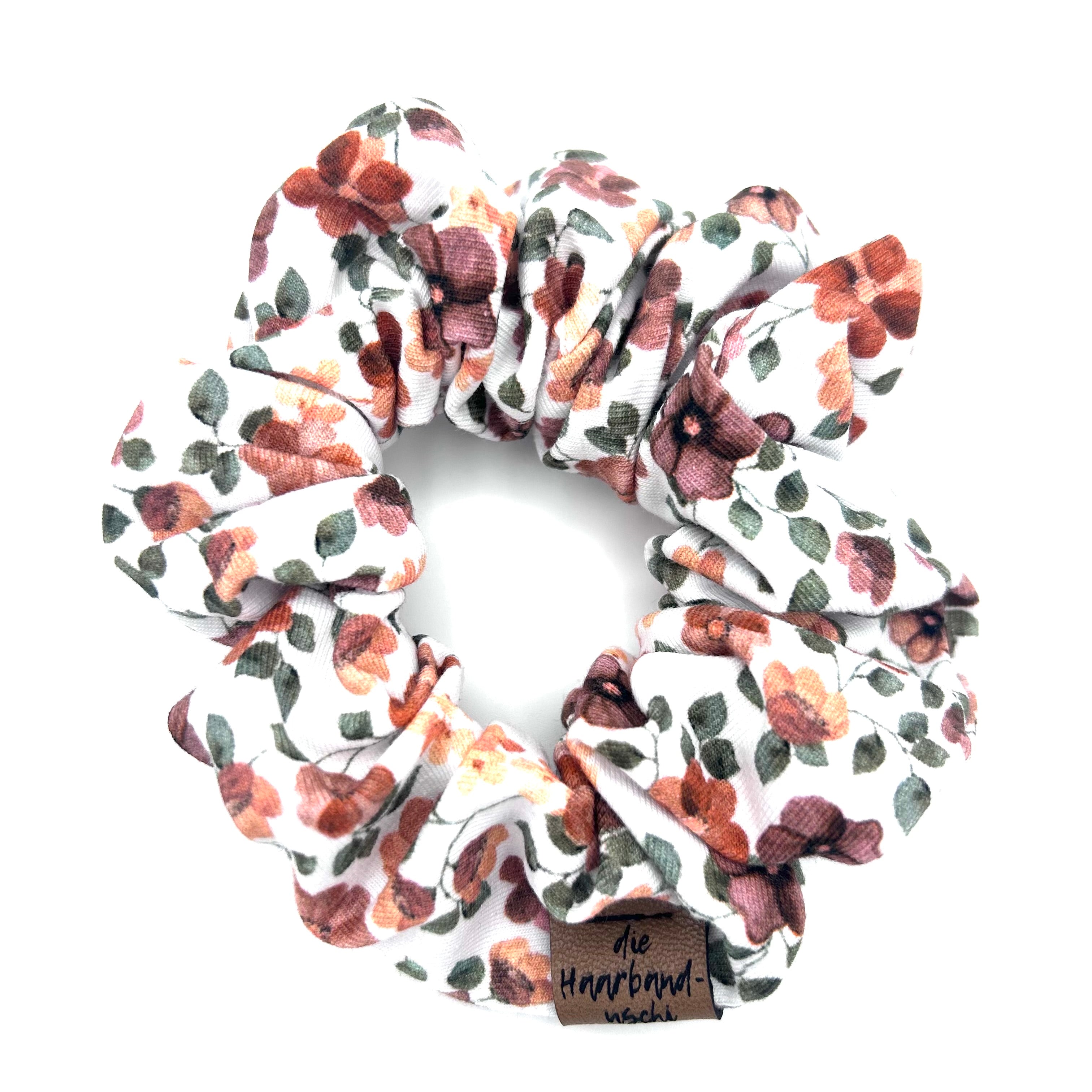Scrunchie - Blumenkranz Orange