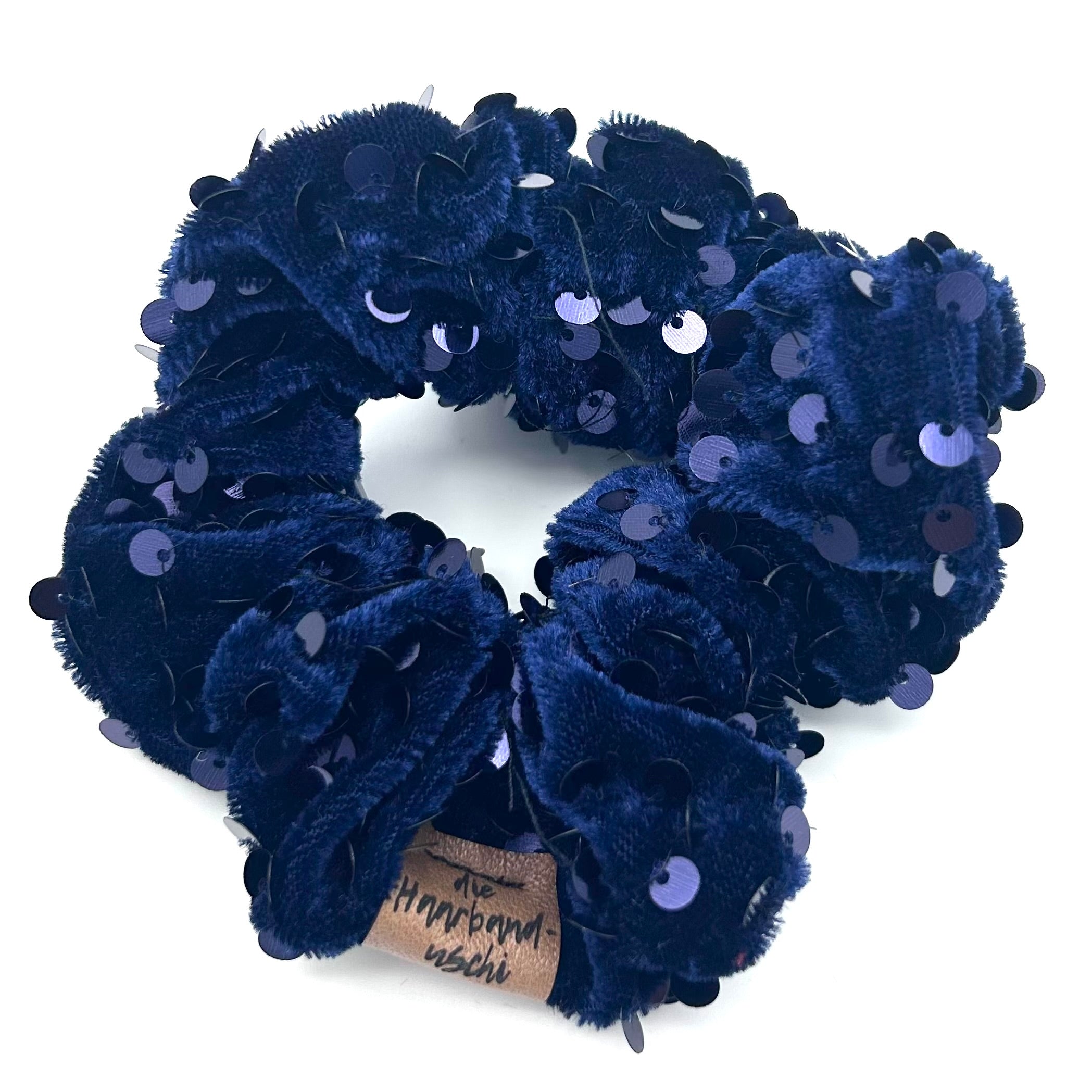 Big Scrunchie - Pailletten Dunkelblau