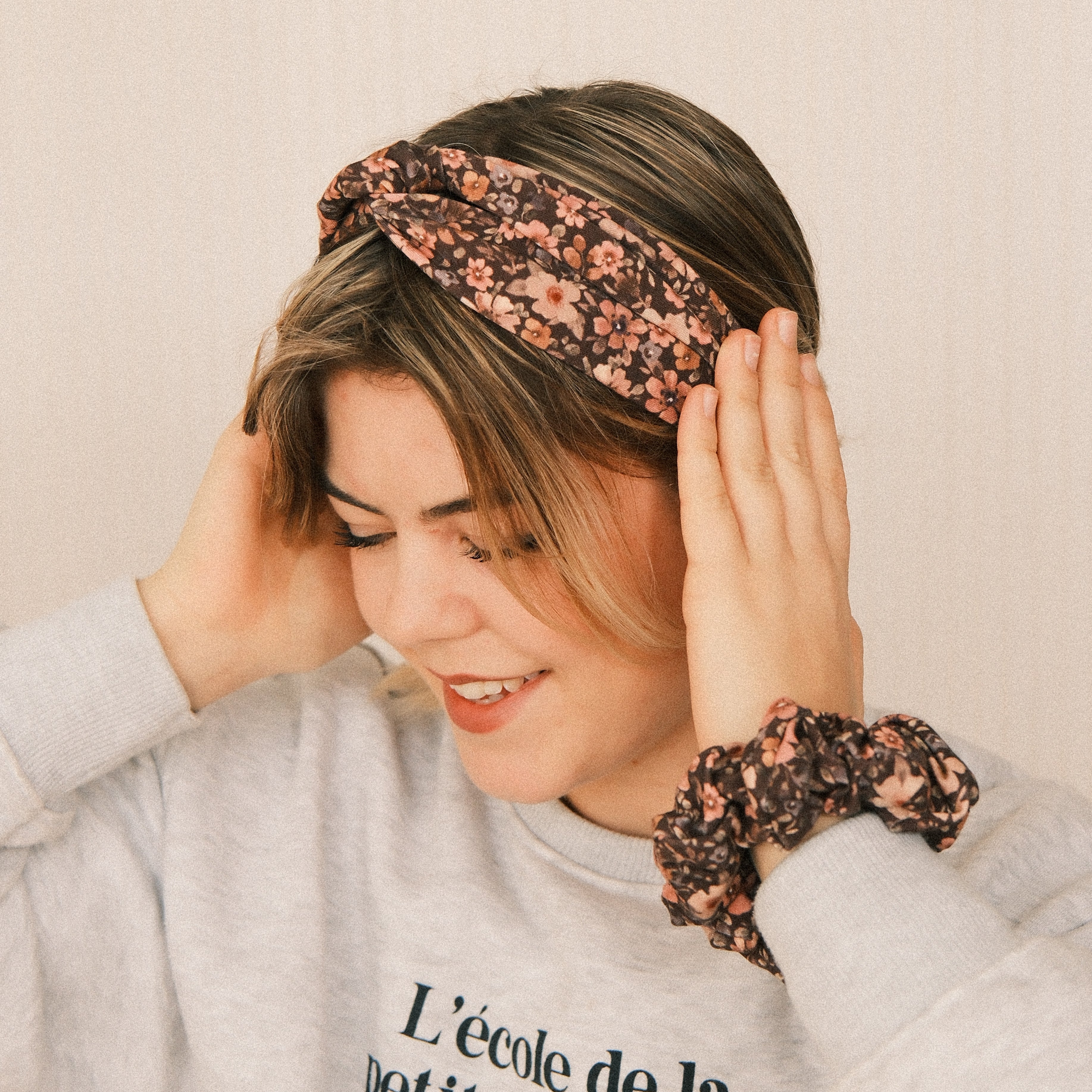 Drahthaarband schmal - Cottage Garden Mokka