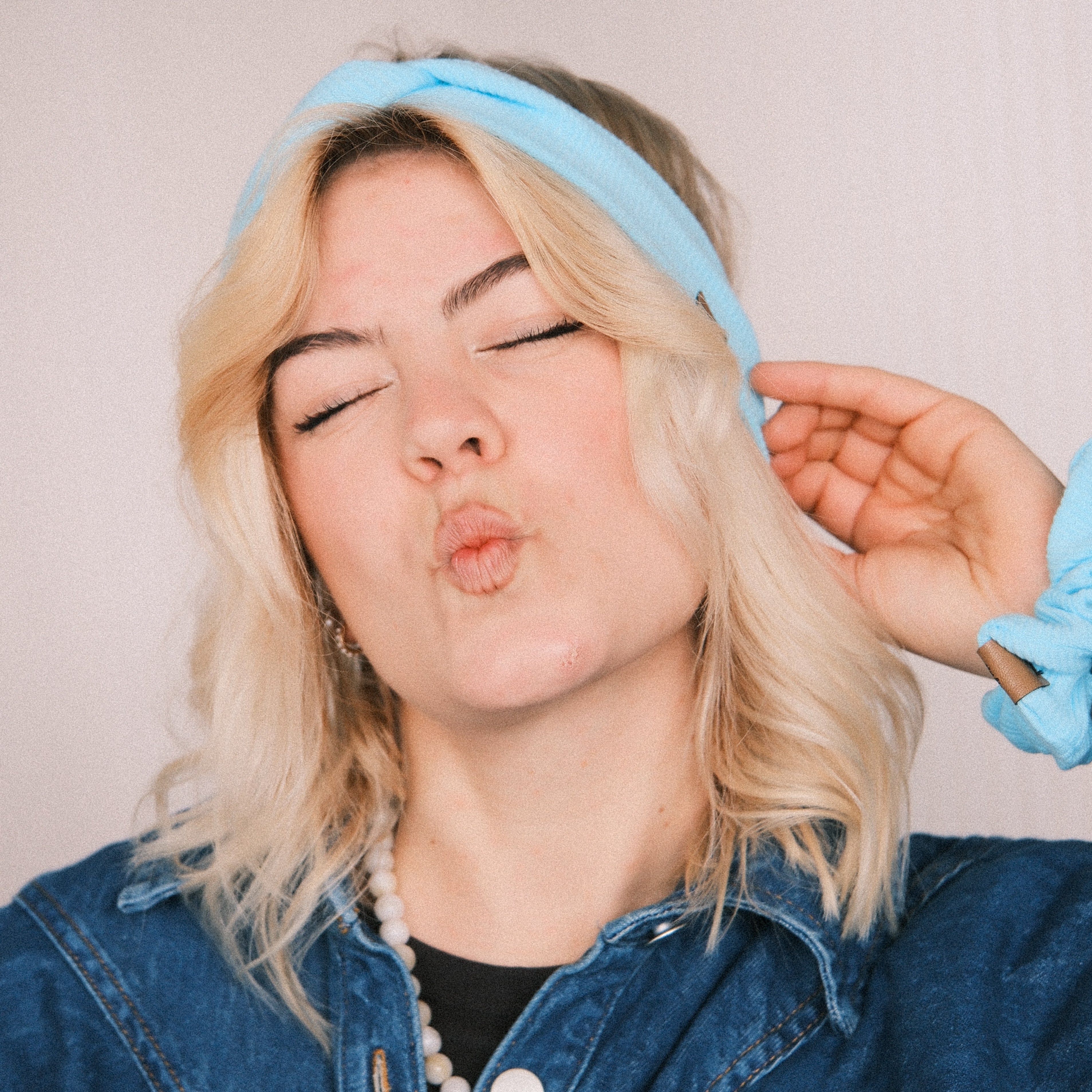Basic Haarband - Soft Rib Babyblau