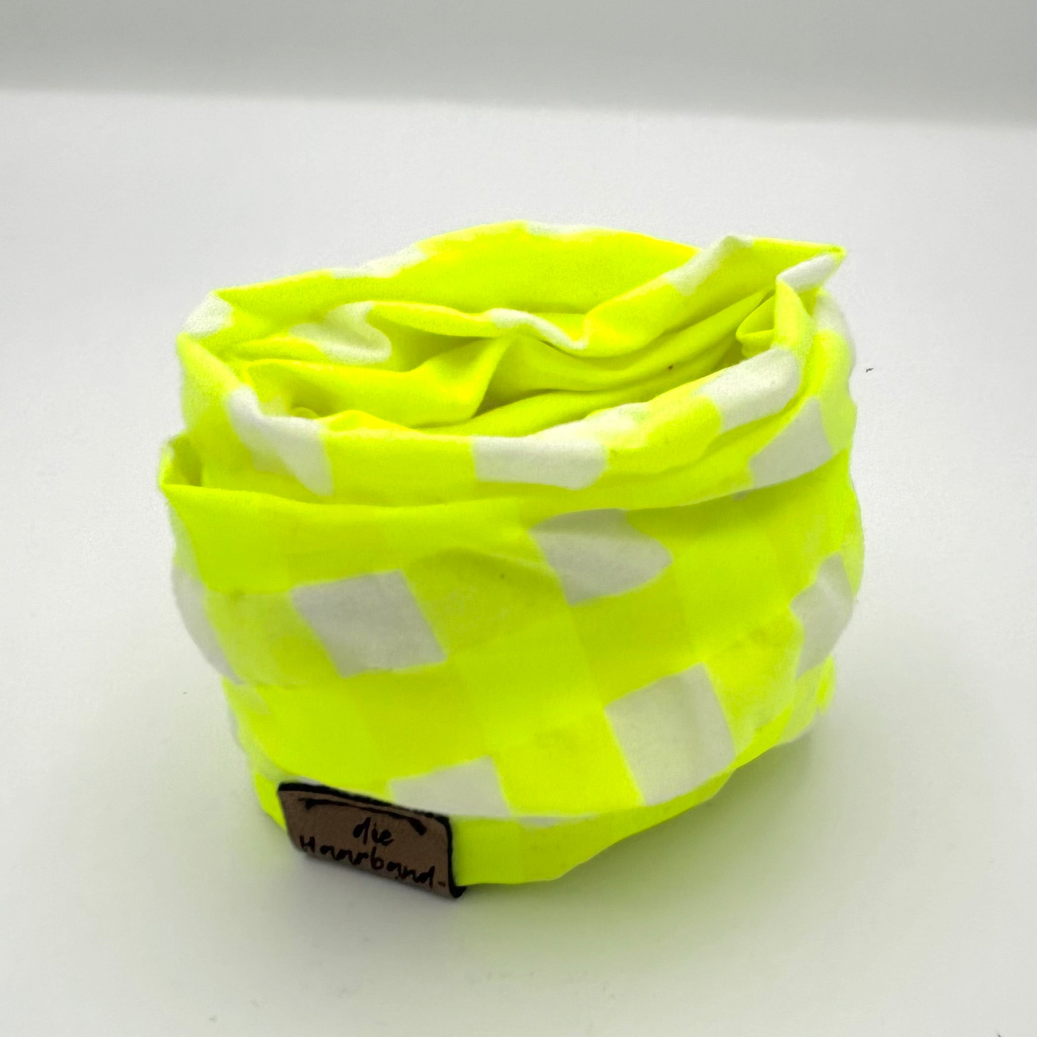 Drahthaarband Neon gelb
