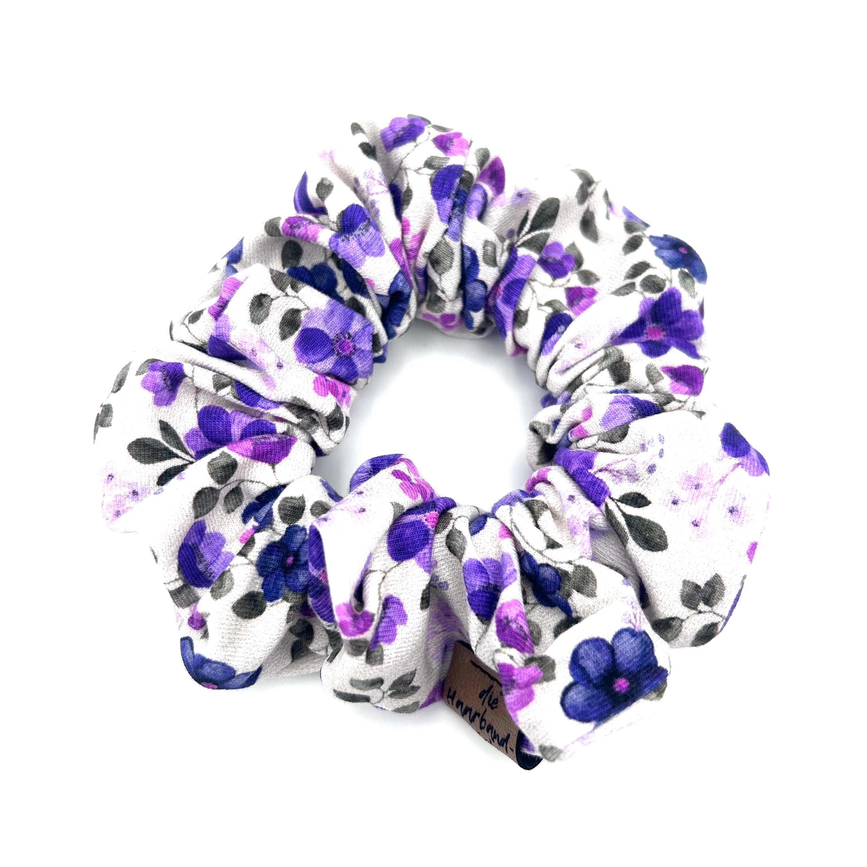 Scrunchie - Blumenkranz Lila