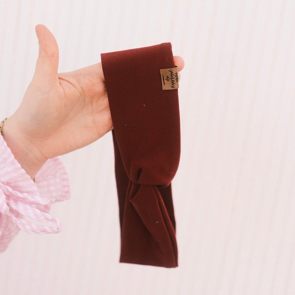 Basic Haarband - bordeaux schmal