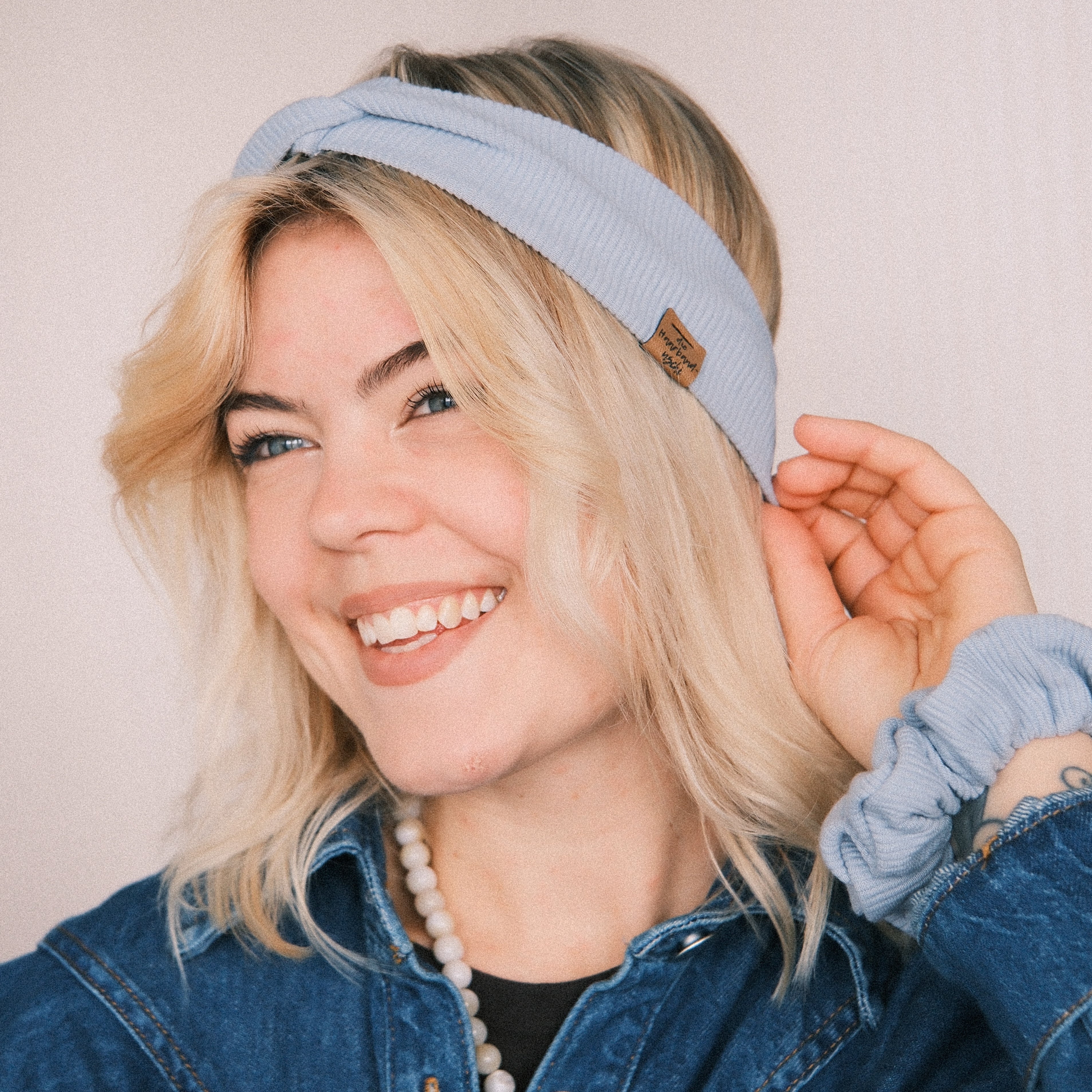 Scrunchie - Soft Rip Blaugrau