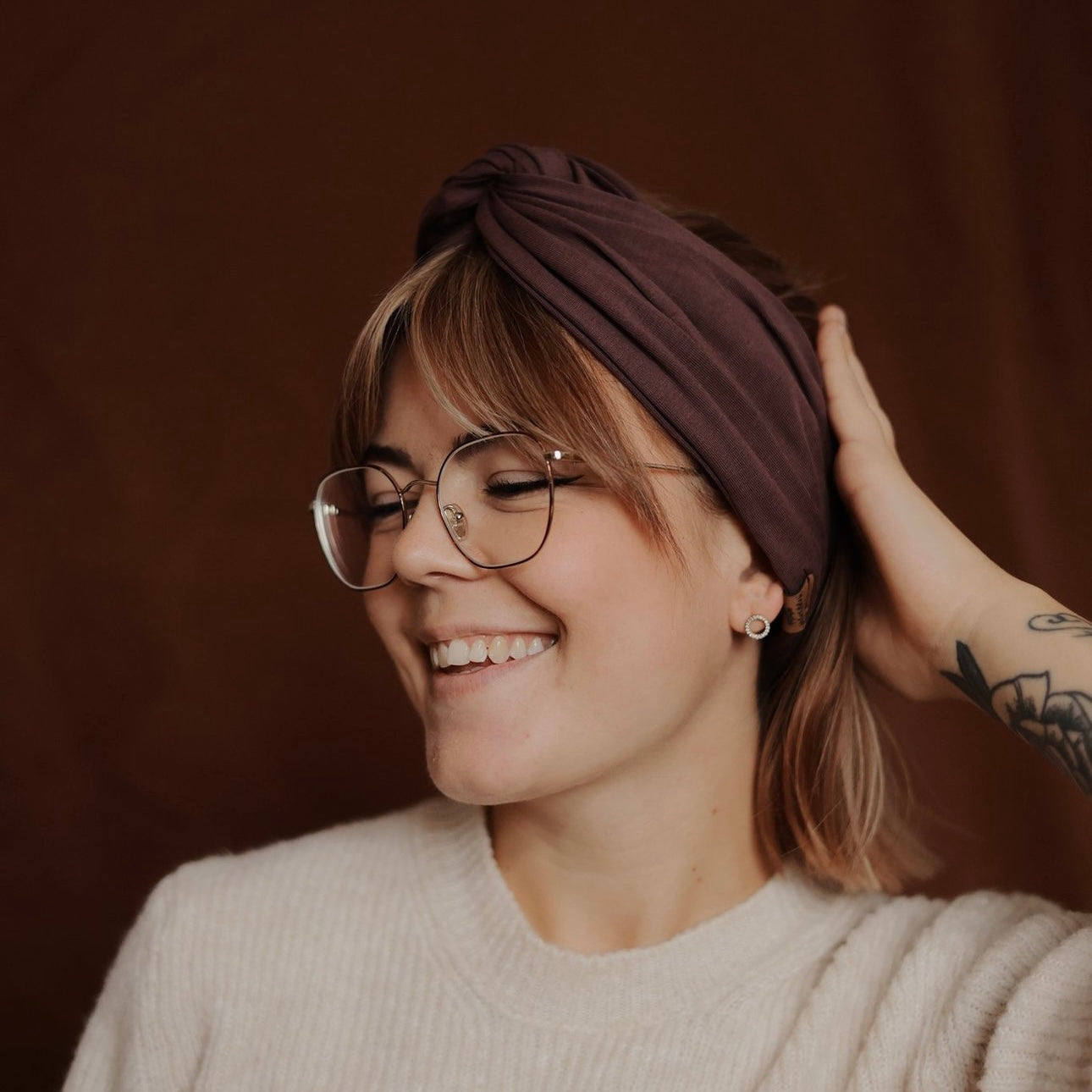 Drahthaarband breit - Mauve