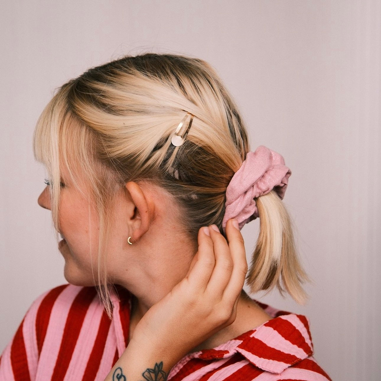 Scrunchie Glitzer hell rosa