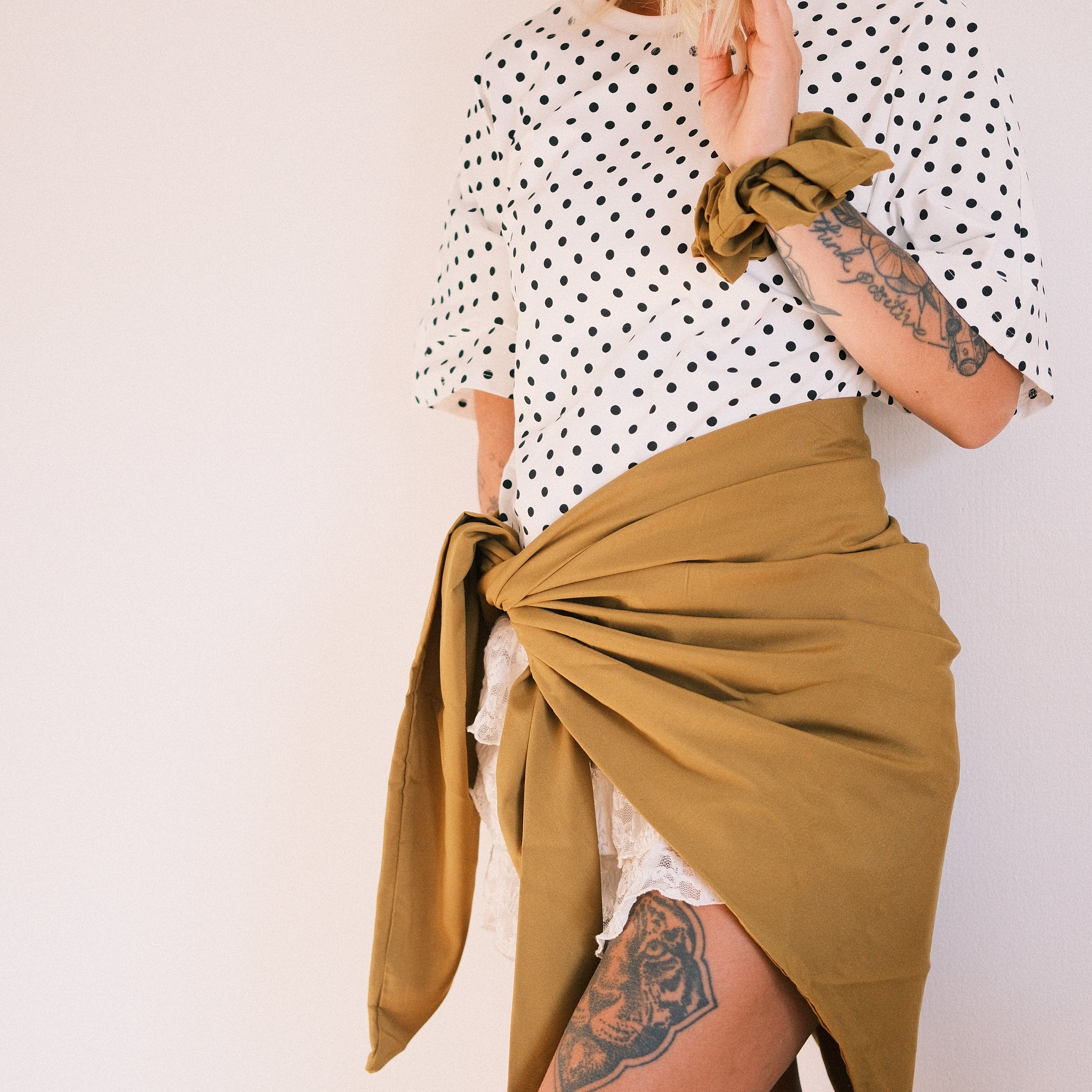 XXL Dreieckstuch - soft touch Olivegrün