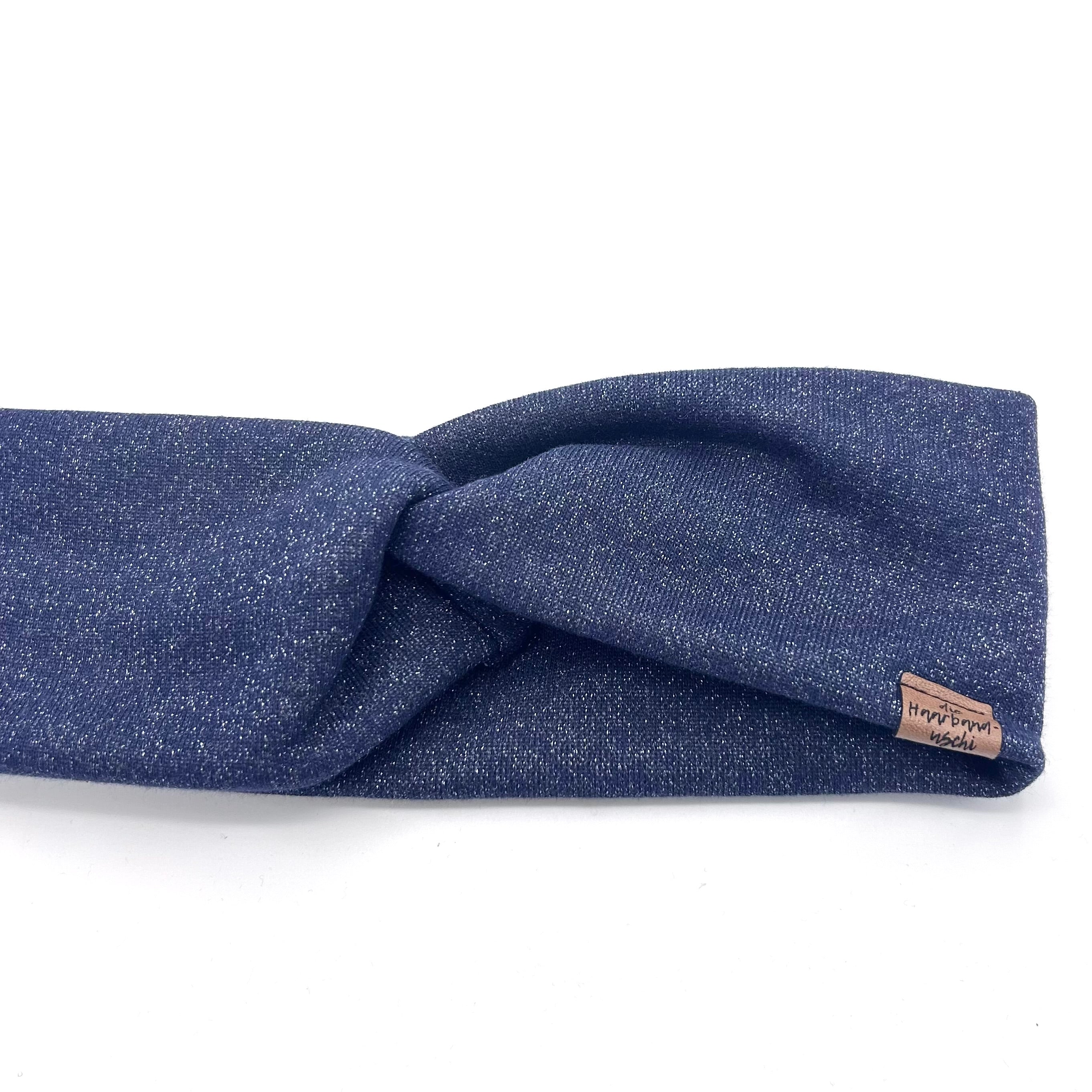 Basic Haarband - Glitzer Dunkelblau