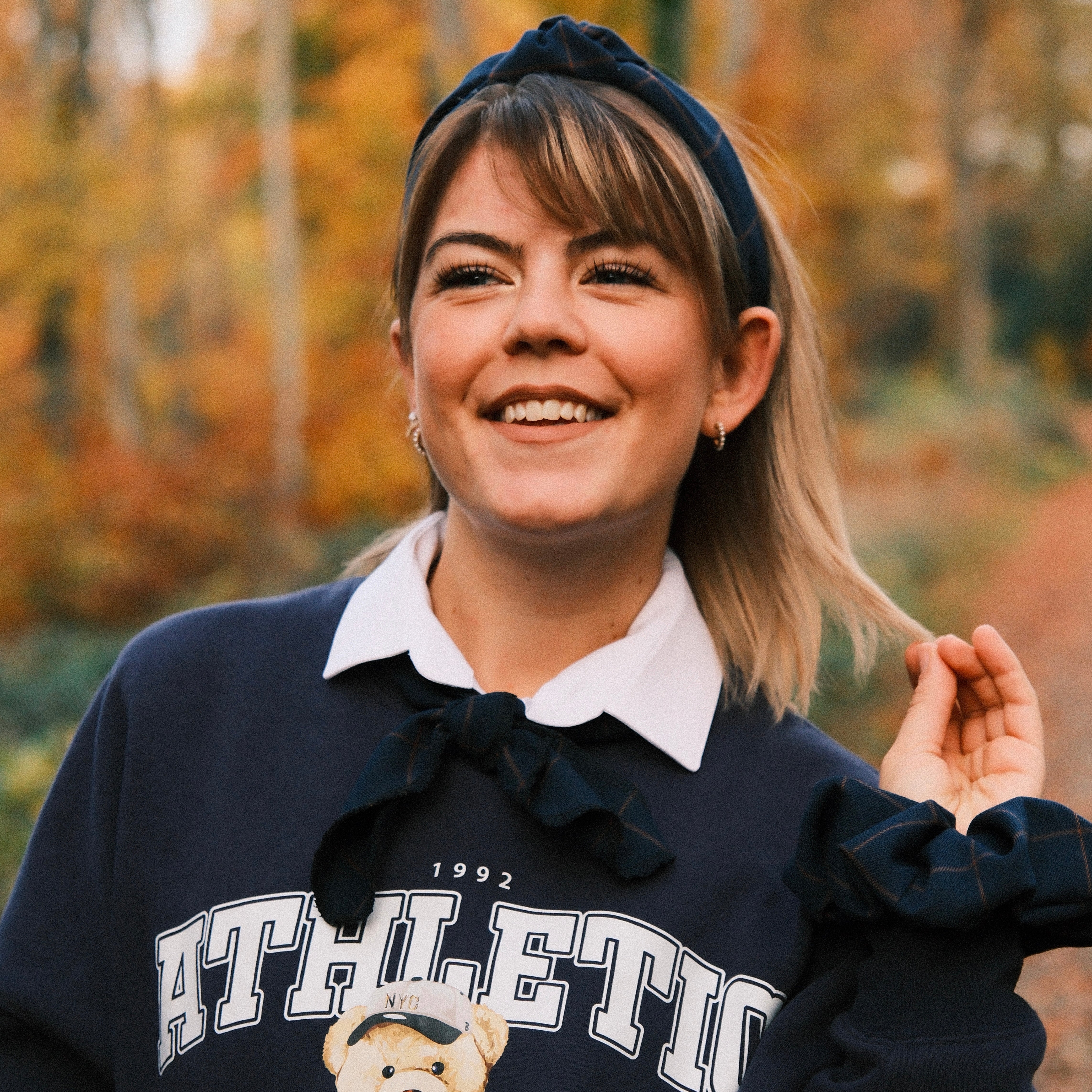 Mikro Schal - XOXO Blau/Braun