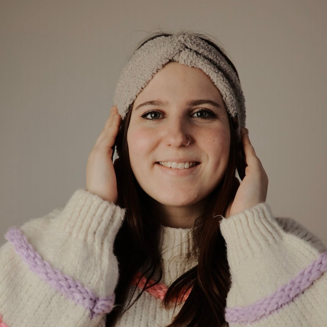 Basic Haarband - Teddy Greige