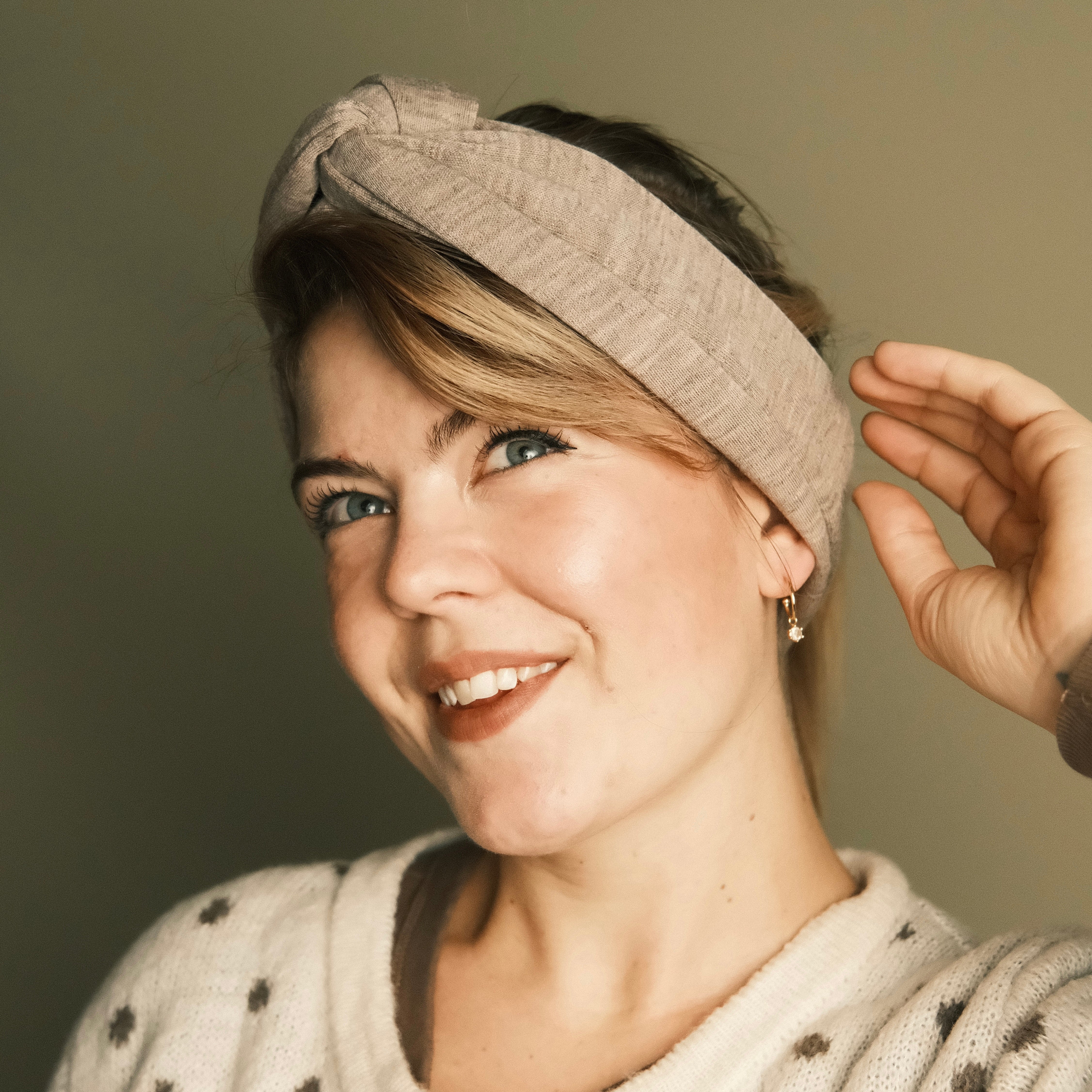 Drahthaarband breit - Warm Hellbraun