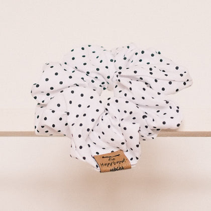 Scrunchie - Polka Dots Mini Weiß