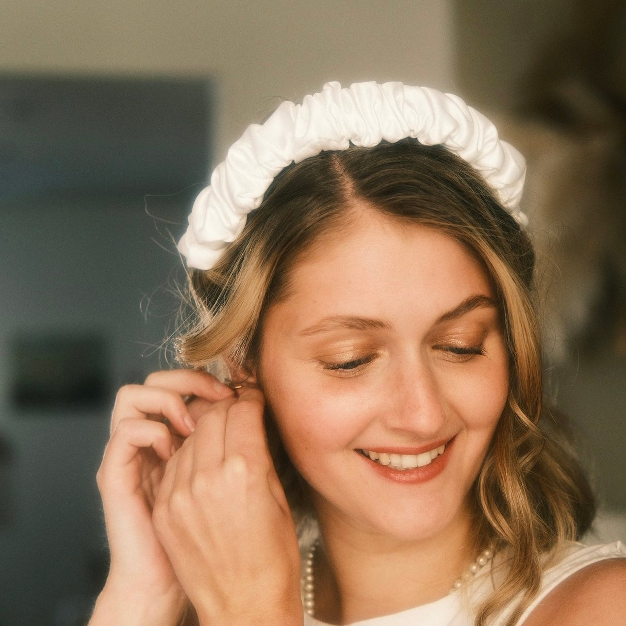 Ronja - Wedding weiß - Haarreif gerafft