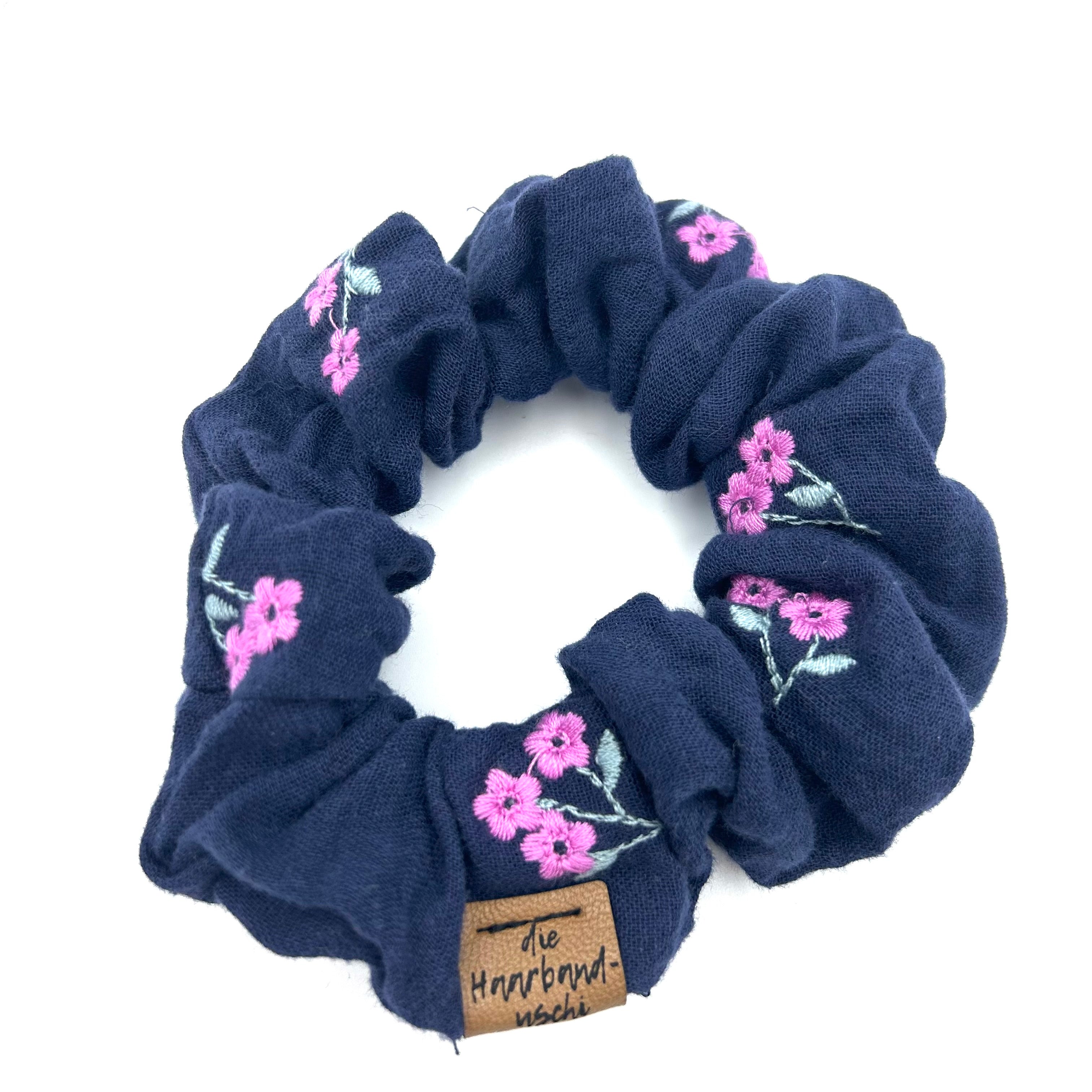 Scrunchie - Herzensblüte dunkel