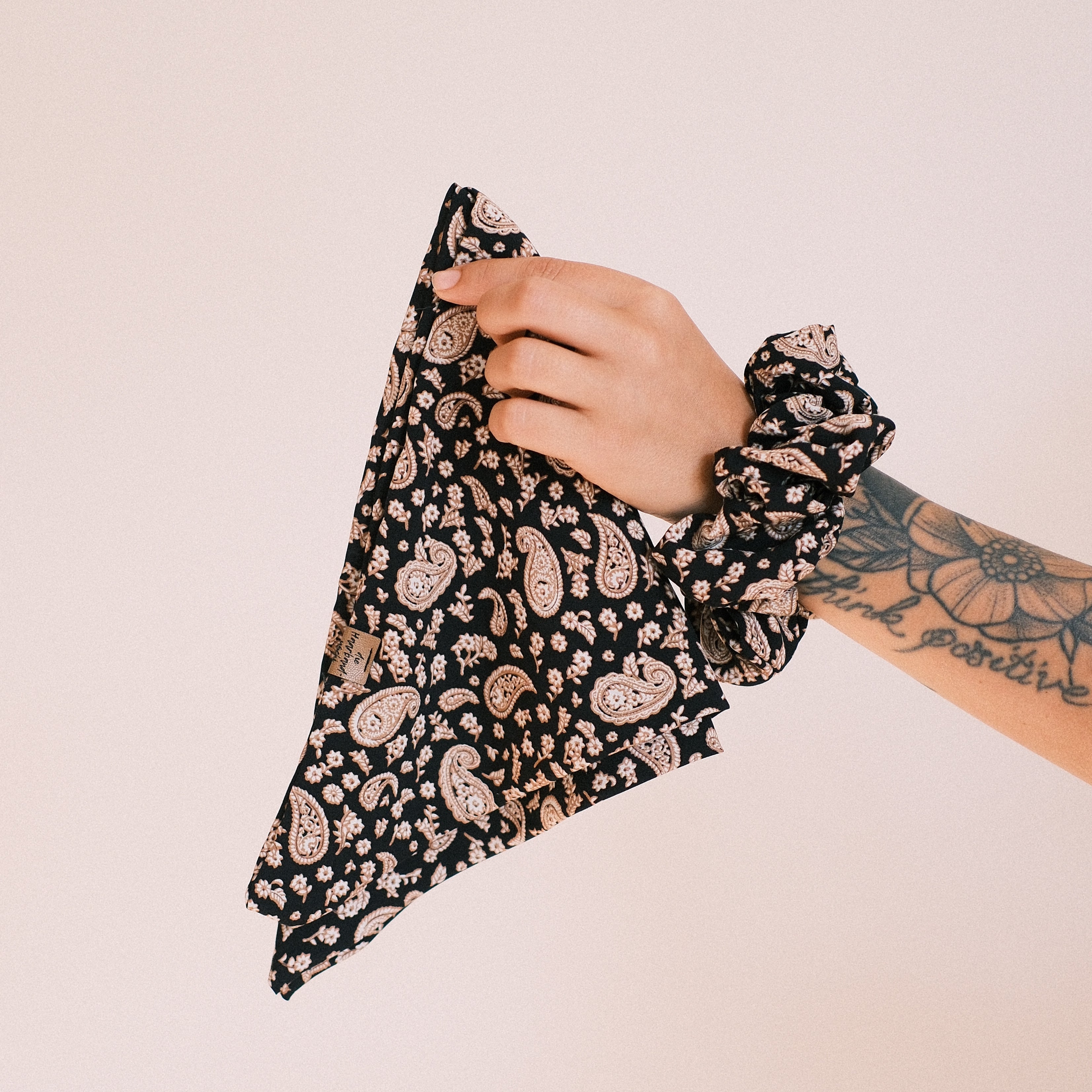 Bandana - Vintage Paisley Schwarz