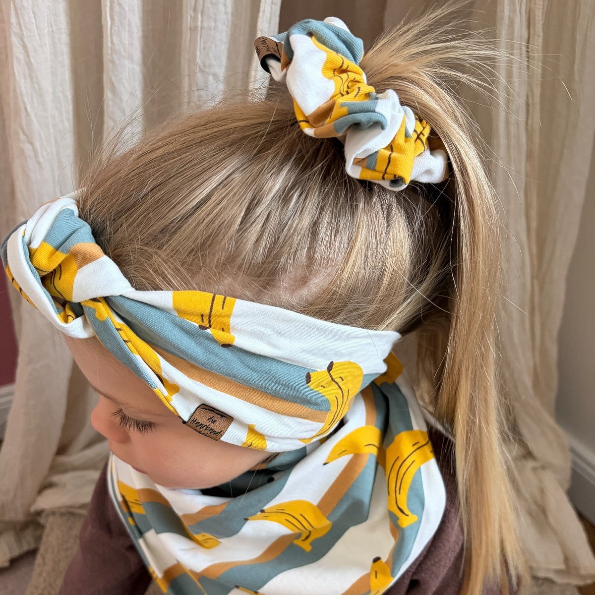 Scrunchie – Banana Streifen