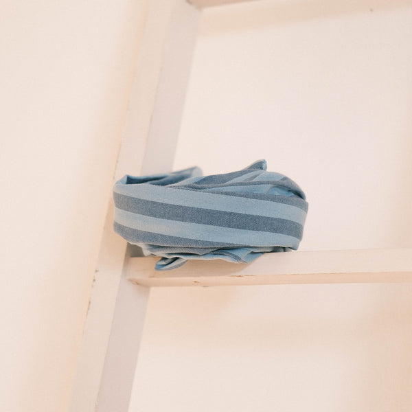 Drahthaarband breit - Blaustreifen