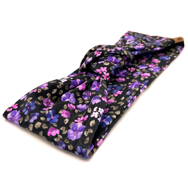 Haarband Knoten - Blumenkranz Lila Schwarz