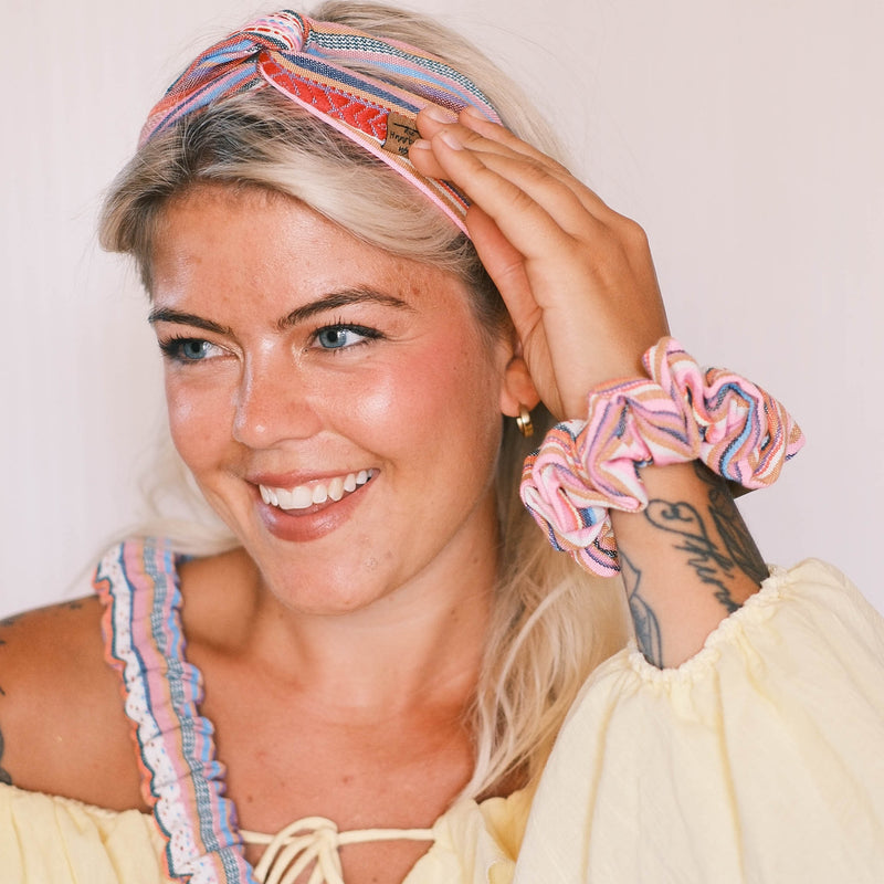 Drahthaarband Schmal – Boho Bunt