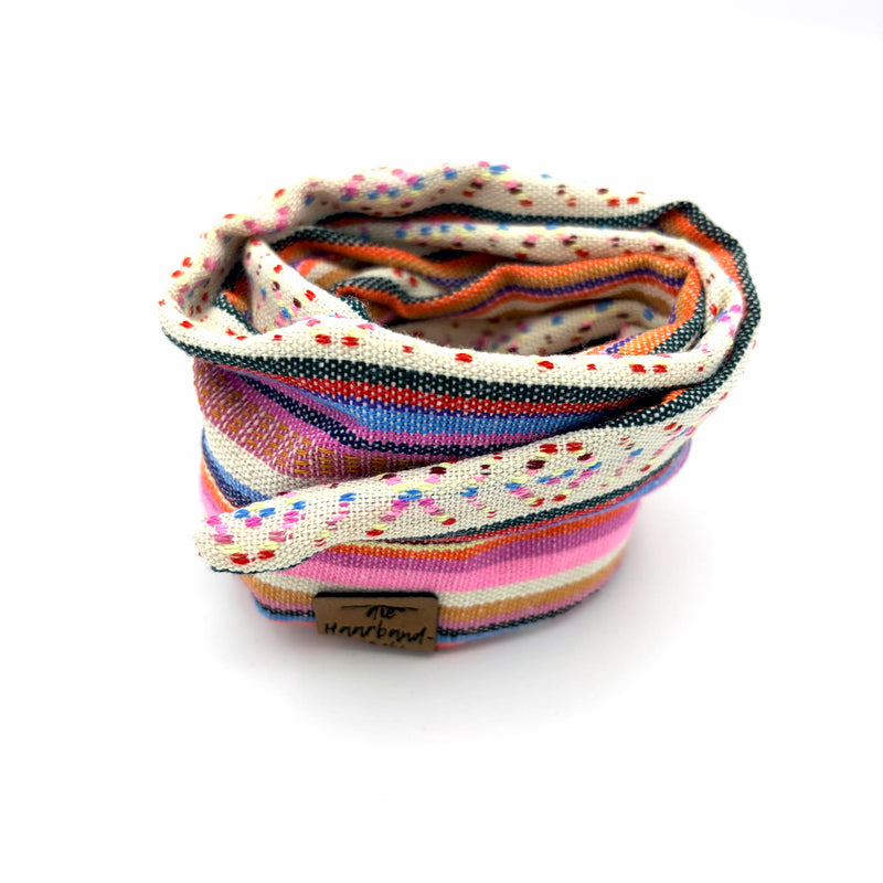 Drahthaarband Schmal – Boho Bunt