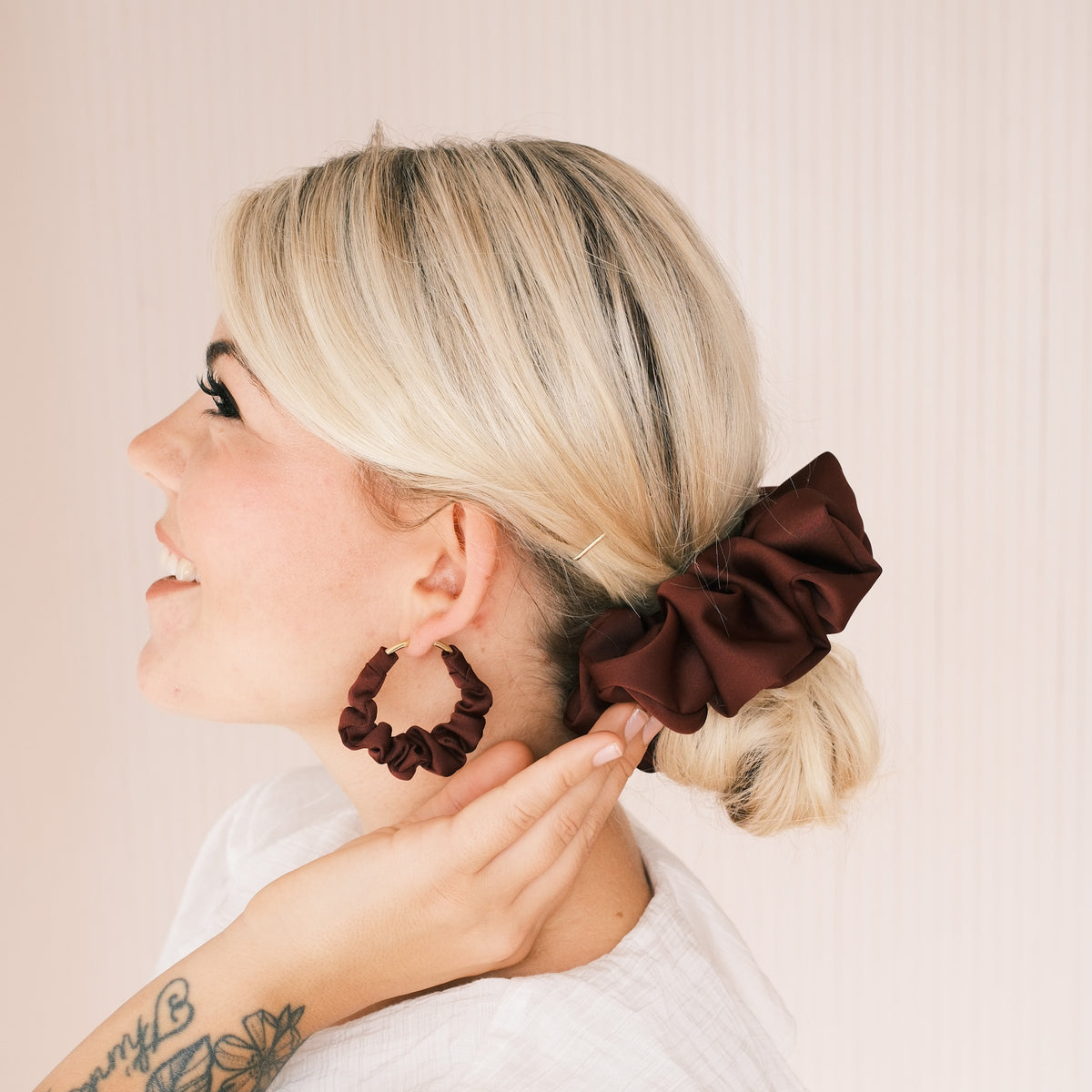 Big Scrunchie - Satin Bordeaux