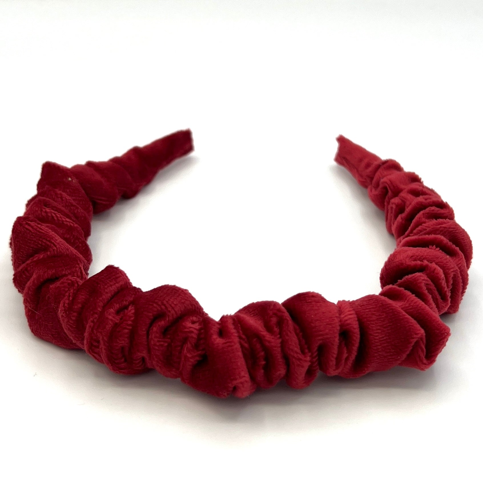 Hilde - coralenrot Haarreif gerafft