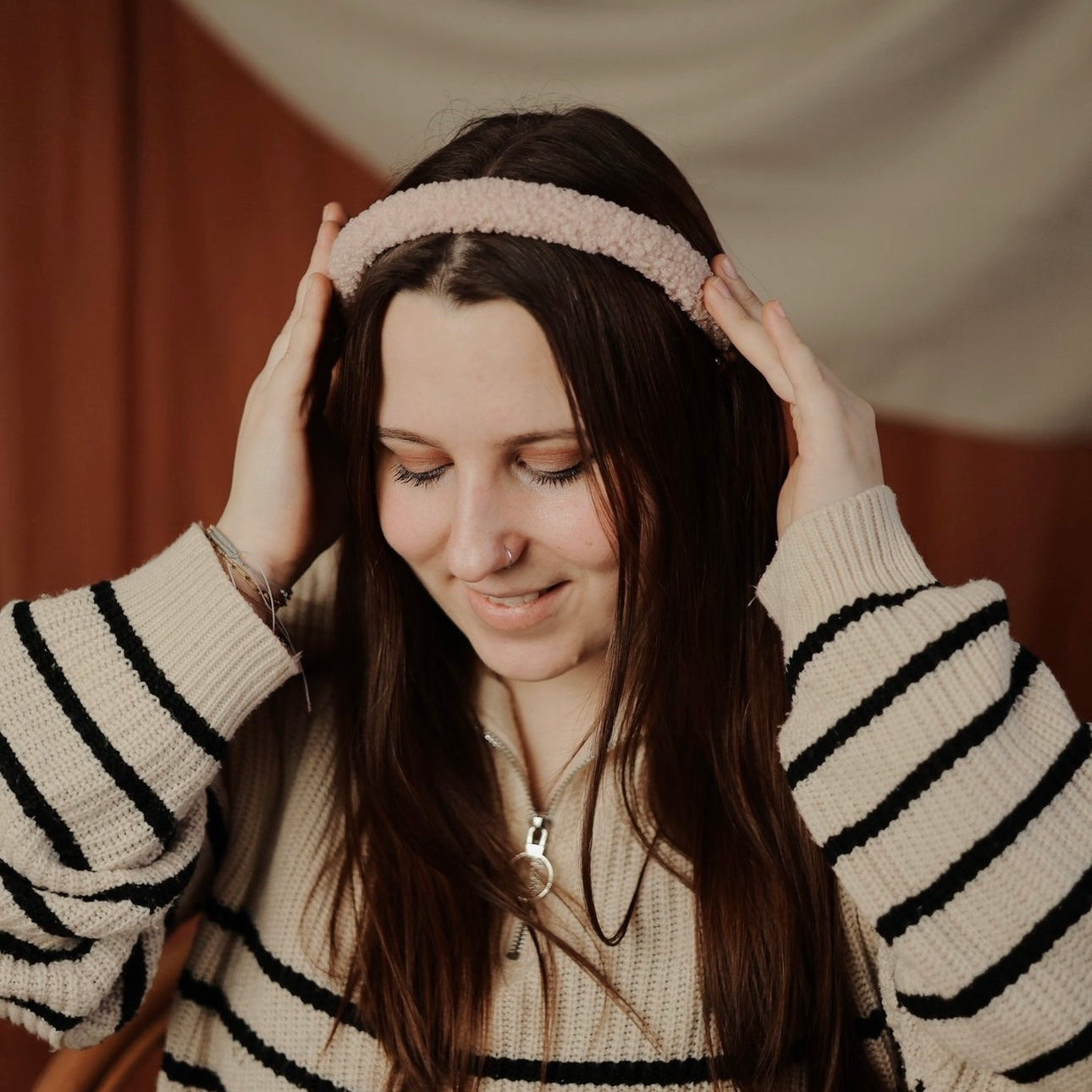 Lina Teddy Hellrosa Haarreif