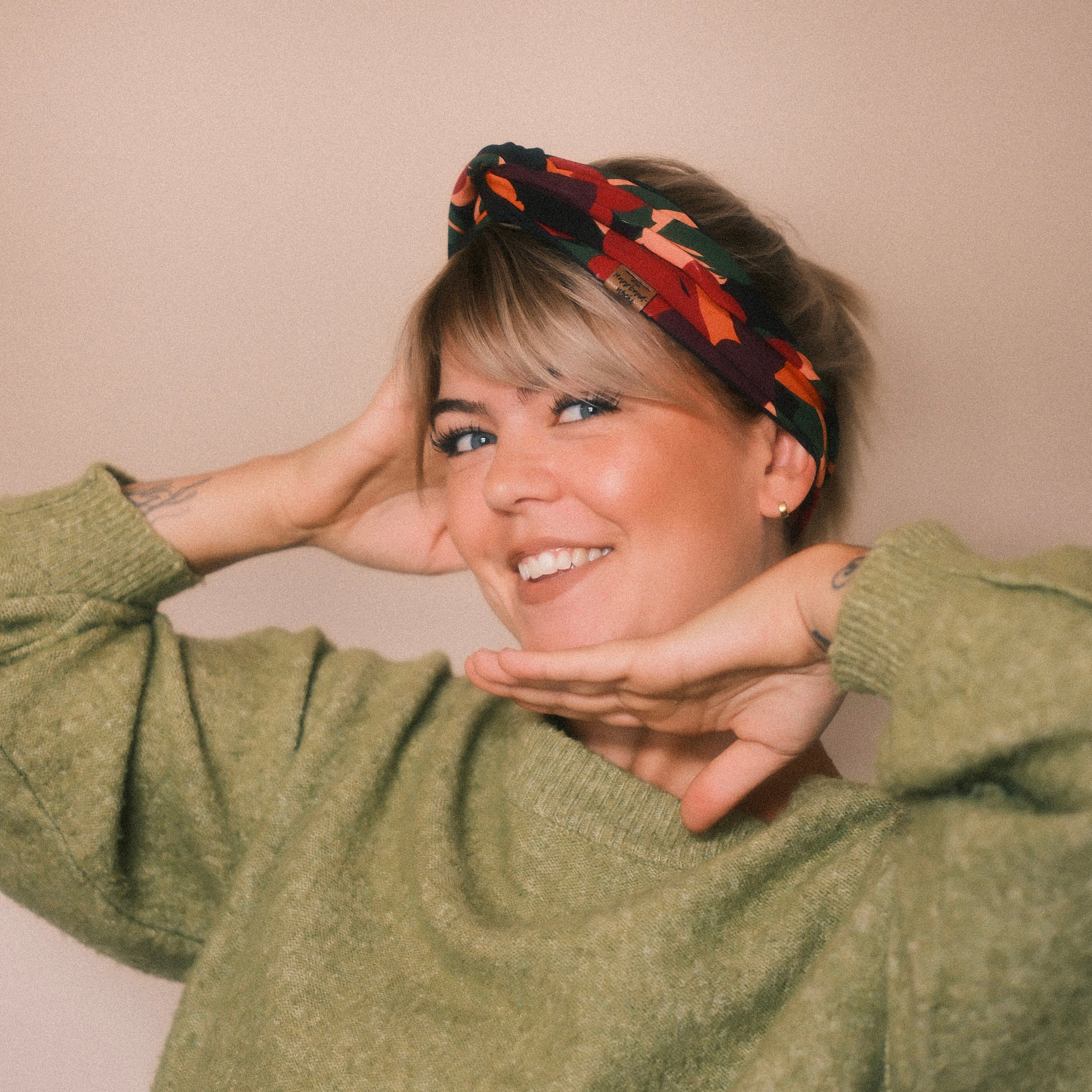 Drahthaarband 2 Seiten - Flame Flower