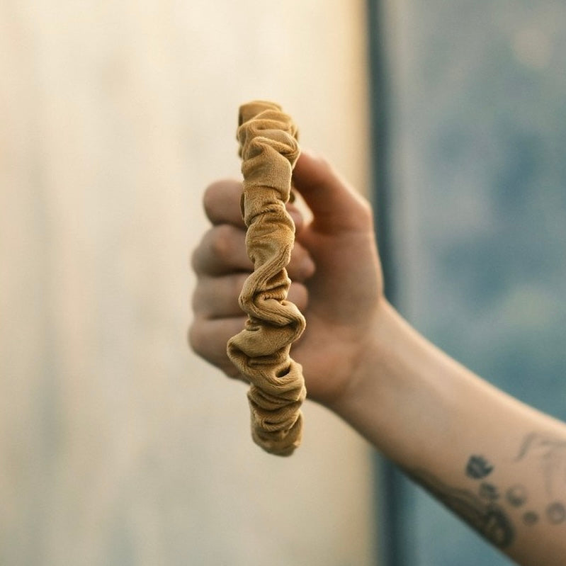 Hilde - sonnengelb Haarreif gerafft