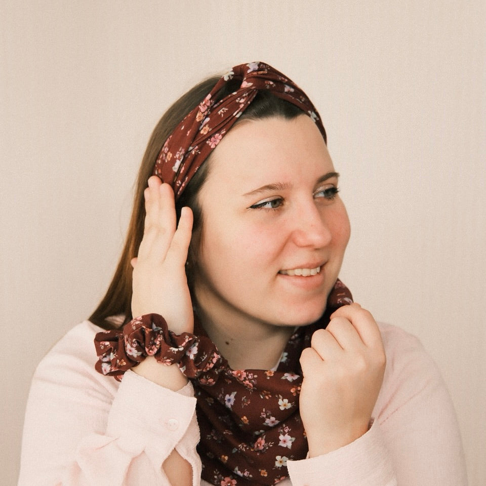 Drahthaarband schmal - Cottage Flower Berry