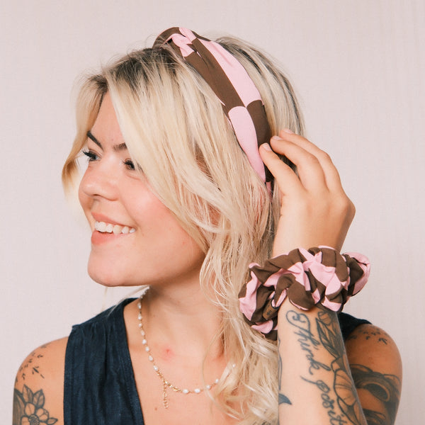 Scrunchie - Candy Lines Olive