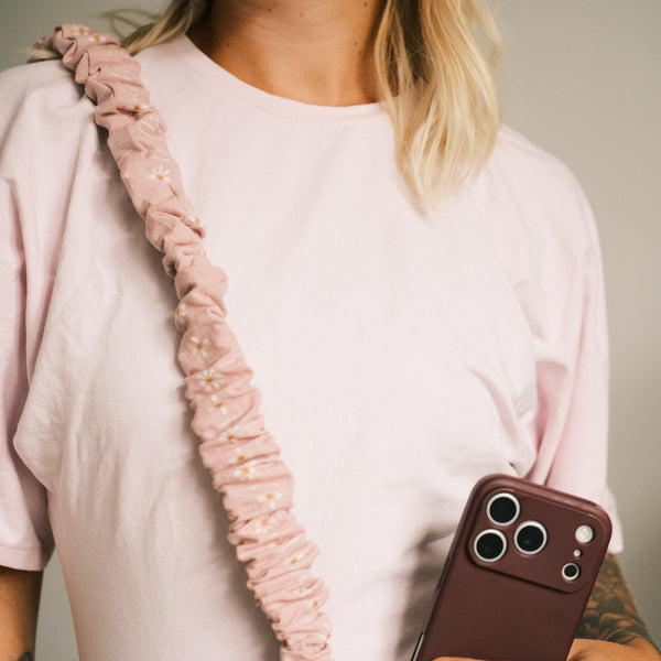 Handykette - Blümchen Rosa