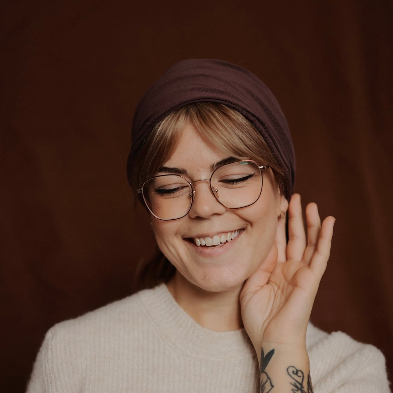 Drahthaarband breit - Mauve