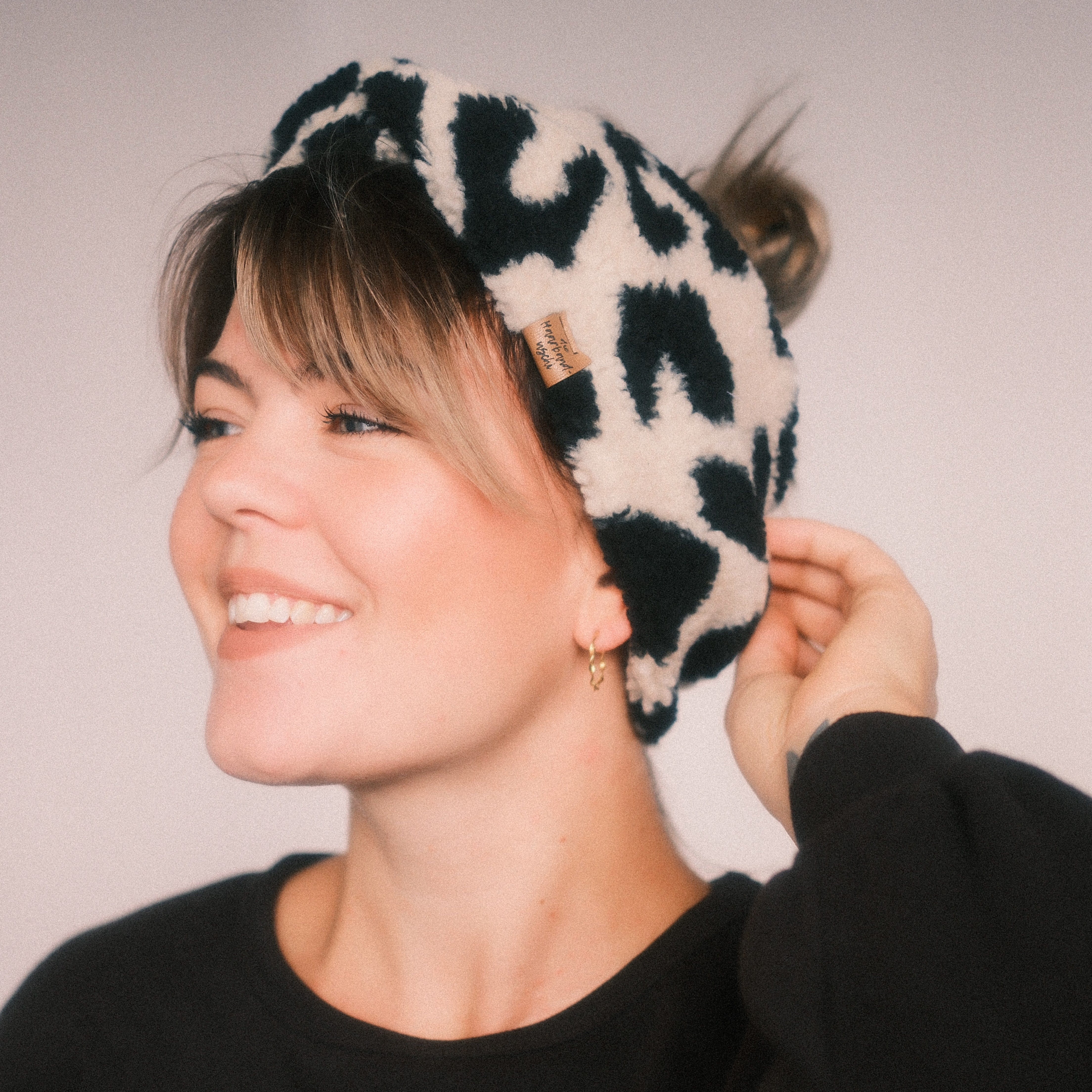 Basic Haarband - Teddy Schwarz Leo