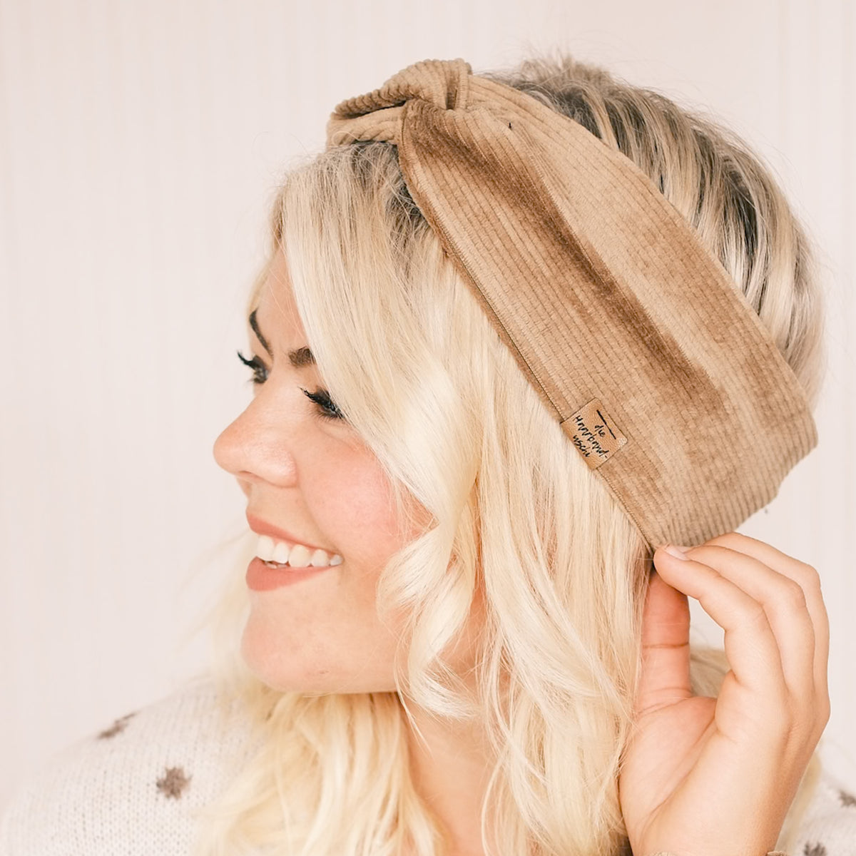Basic Haarband - Cord Khaki