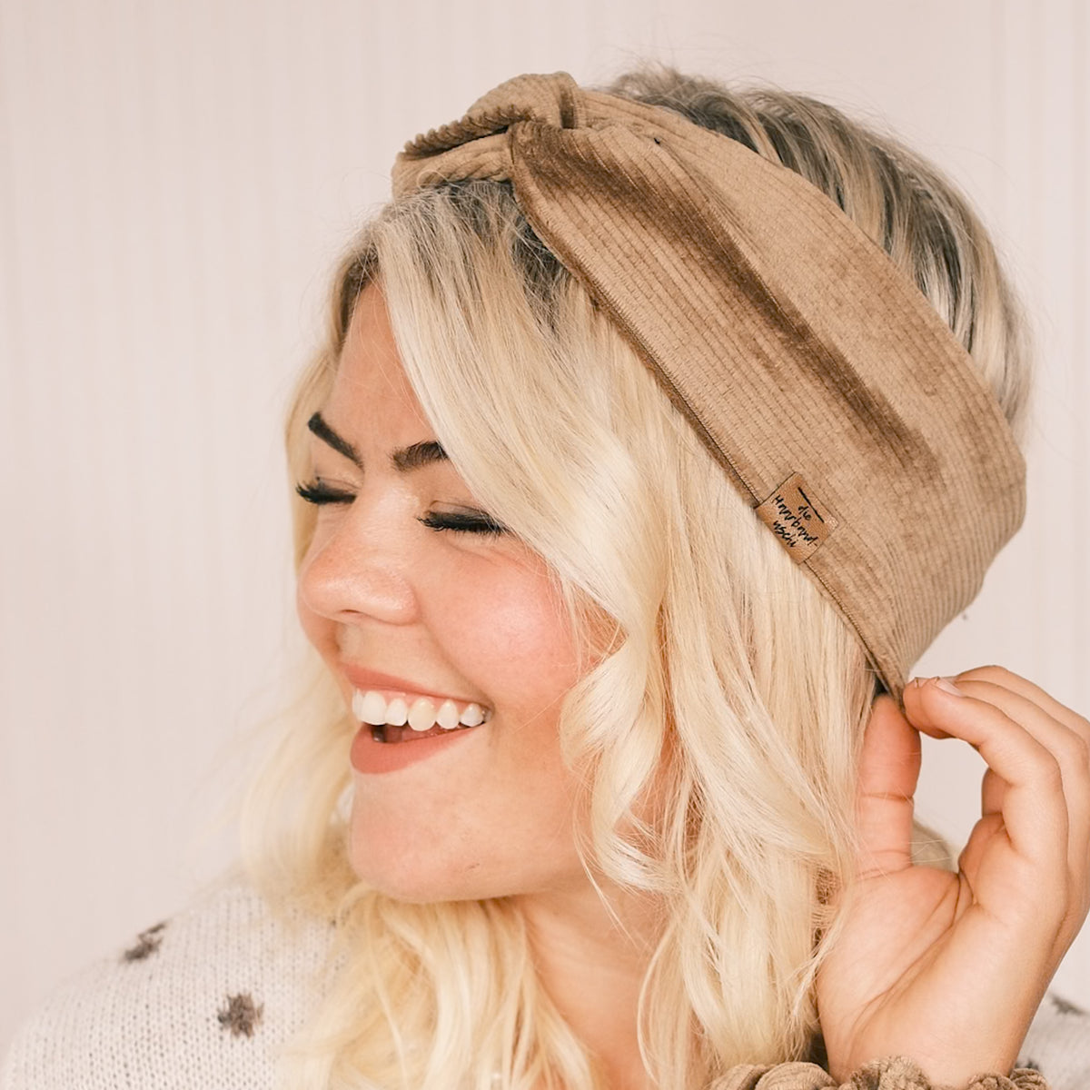Basic Haarband - Cord Khaki