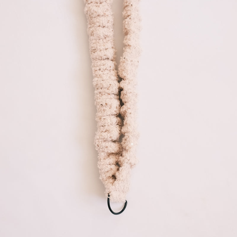 Handykette - Teddy Paillette Creme