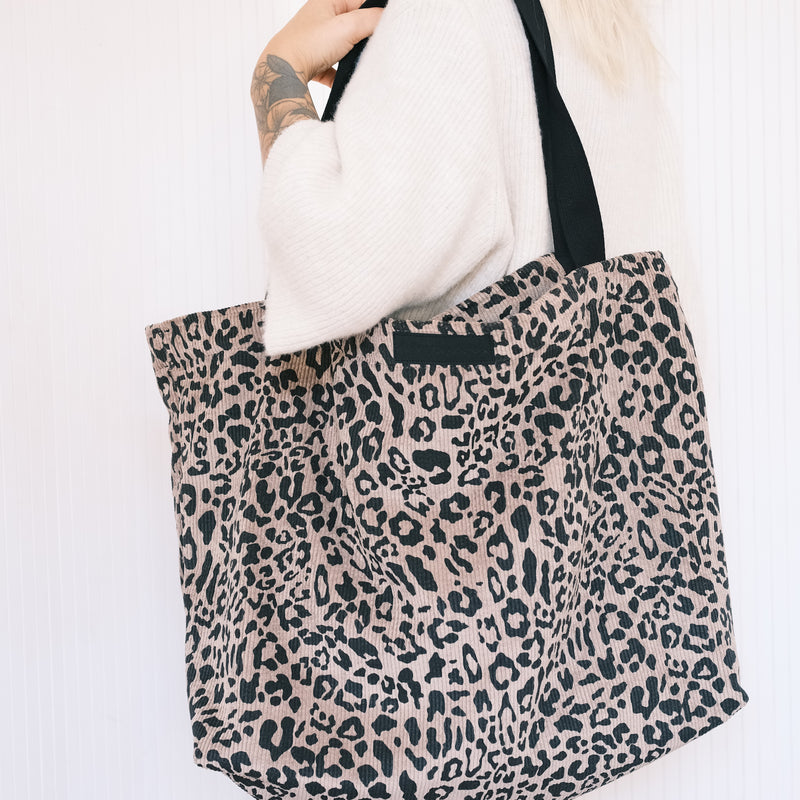 XL Shopper - Leo Cord Taupe